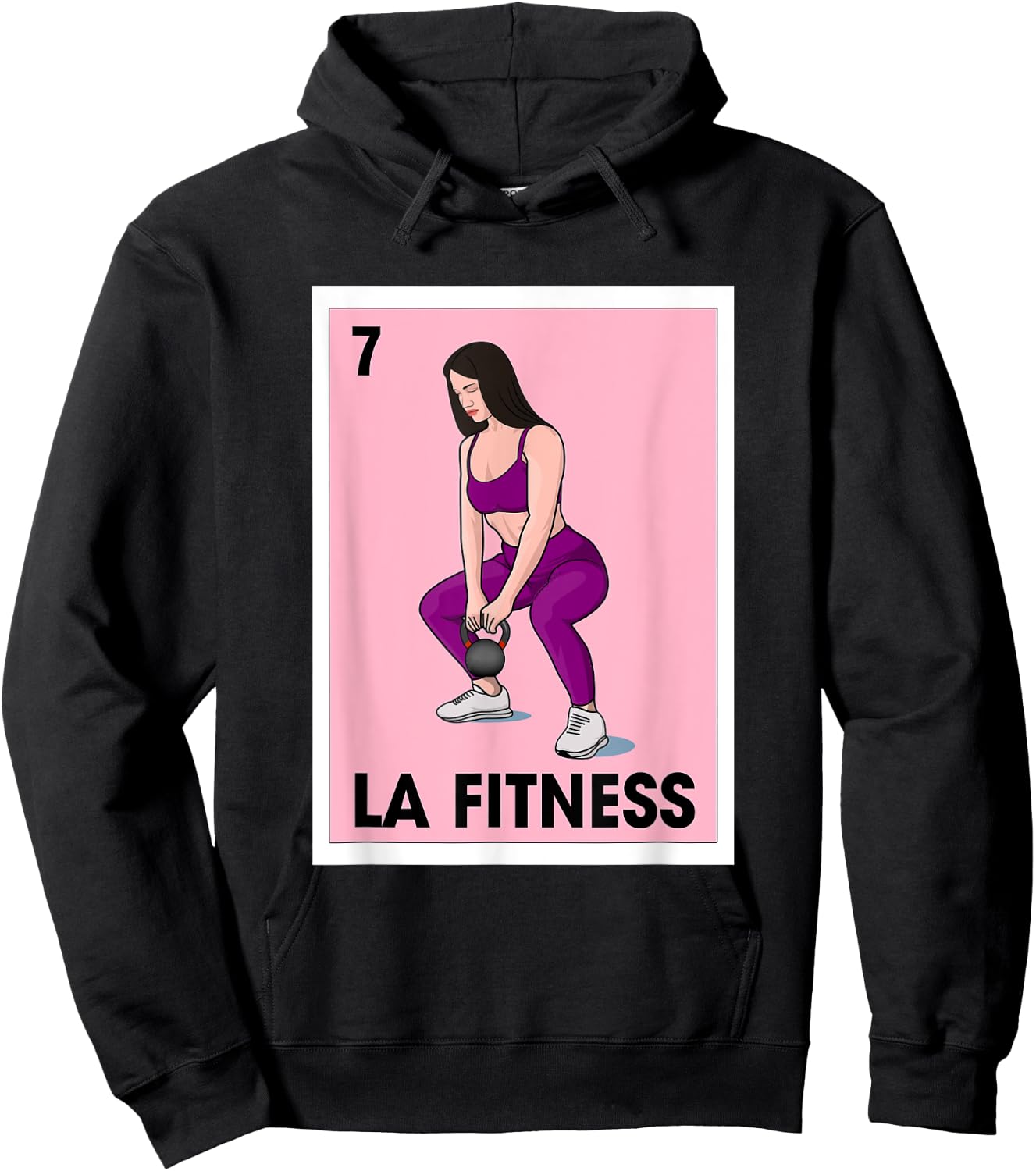 La Fitness Mexican Bingo Card Game Workout Gym Exercise Hoodie - Hoodie | Black