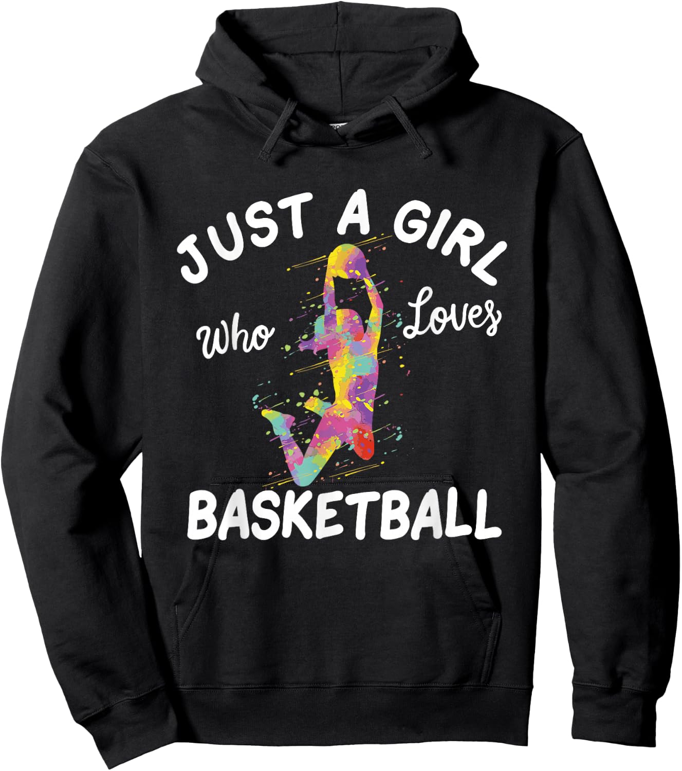 Just A Girl Who Loves Basketball Girl Hoodie - Hoodie | Black