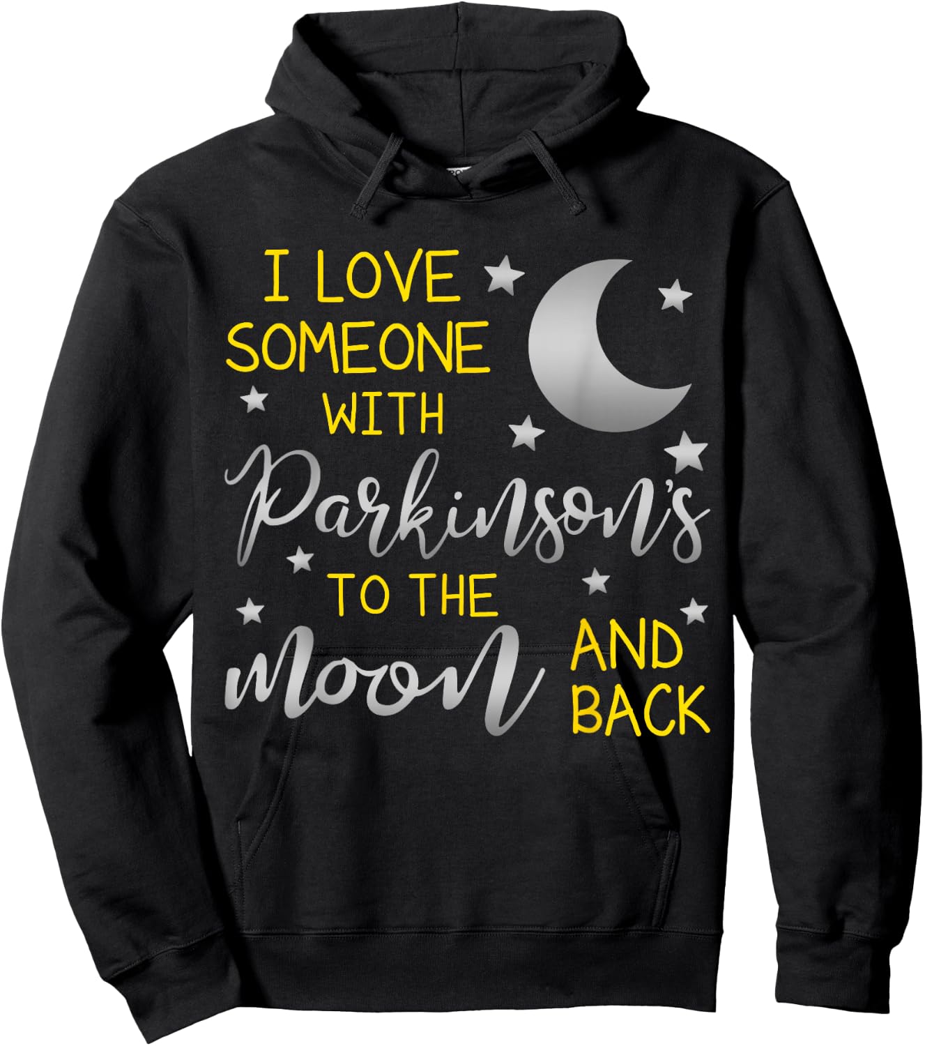 I Love Someone with Parkinsons To The Moon And Back PD Hoodie - Hoodie | Black