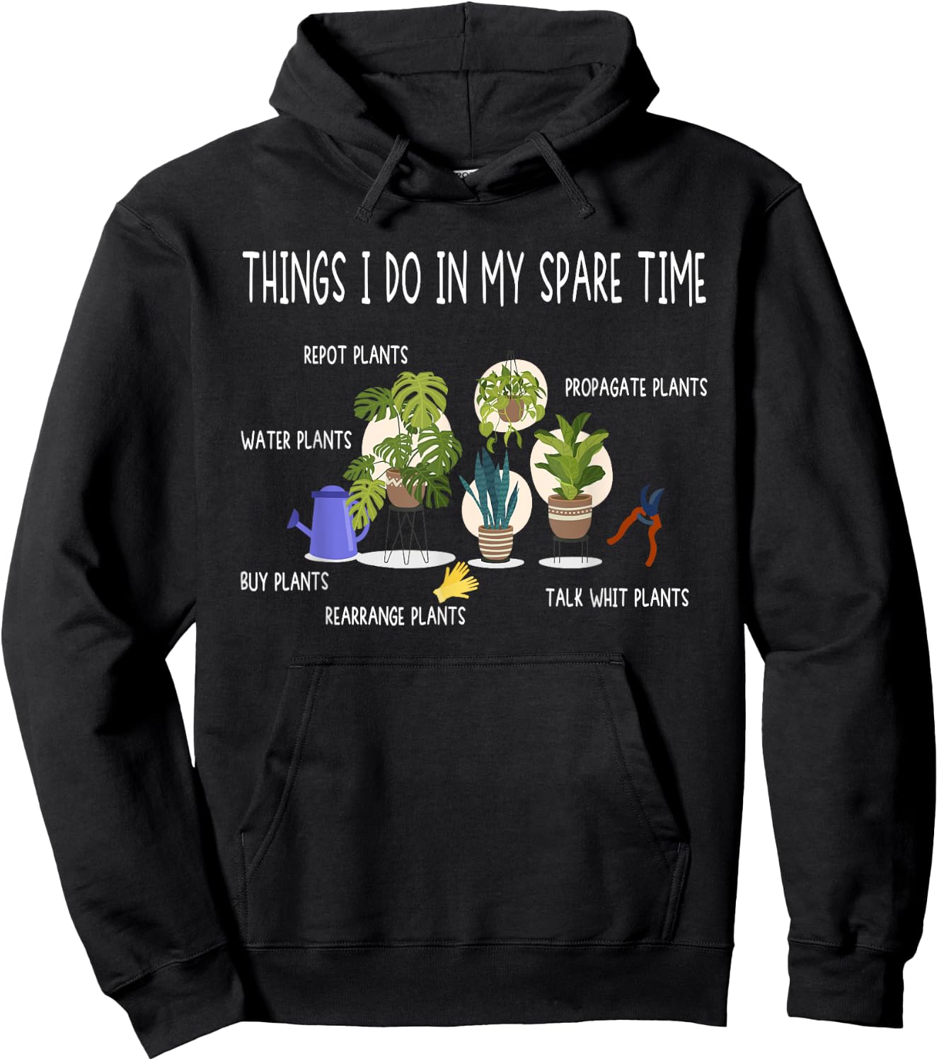 Plants For Gardening & Houseplant Lovers Hoodie - Hoodie | Black