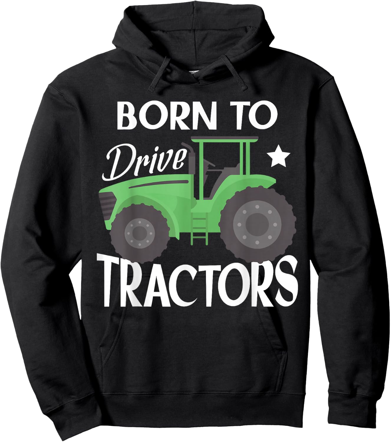 Funny Children Farming Farm Tractor Hoodie - Hoodie | Black