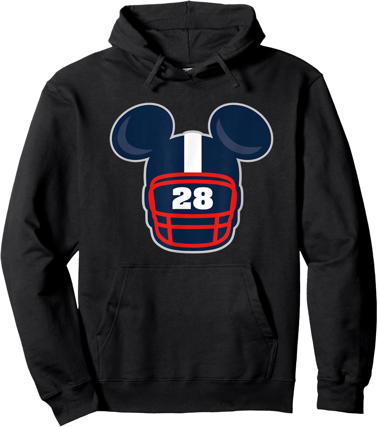 Disney Mickey Mouse Football Helmet #28 Sports Hoodie - Hoodie | Black