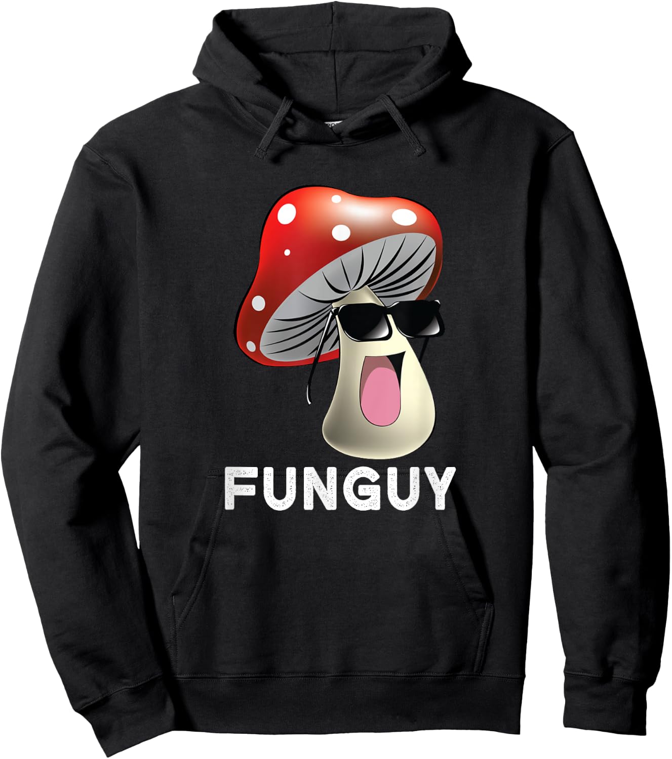 Funguy Funny Fungi Fungus Mushroom Men Funny Guy Vintage Hoodie - Hoodie | Black