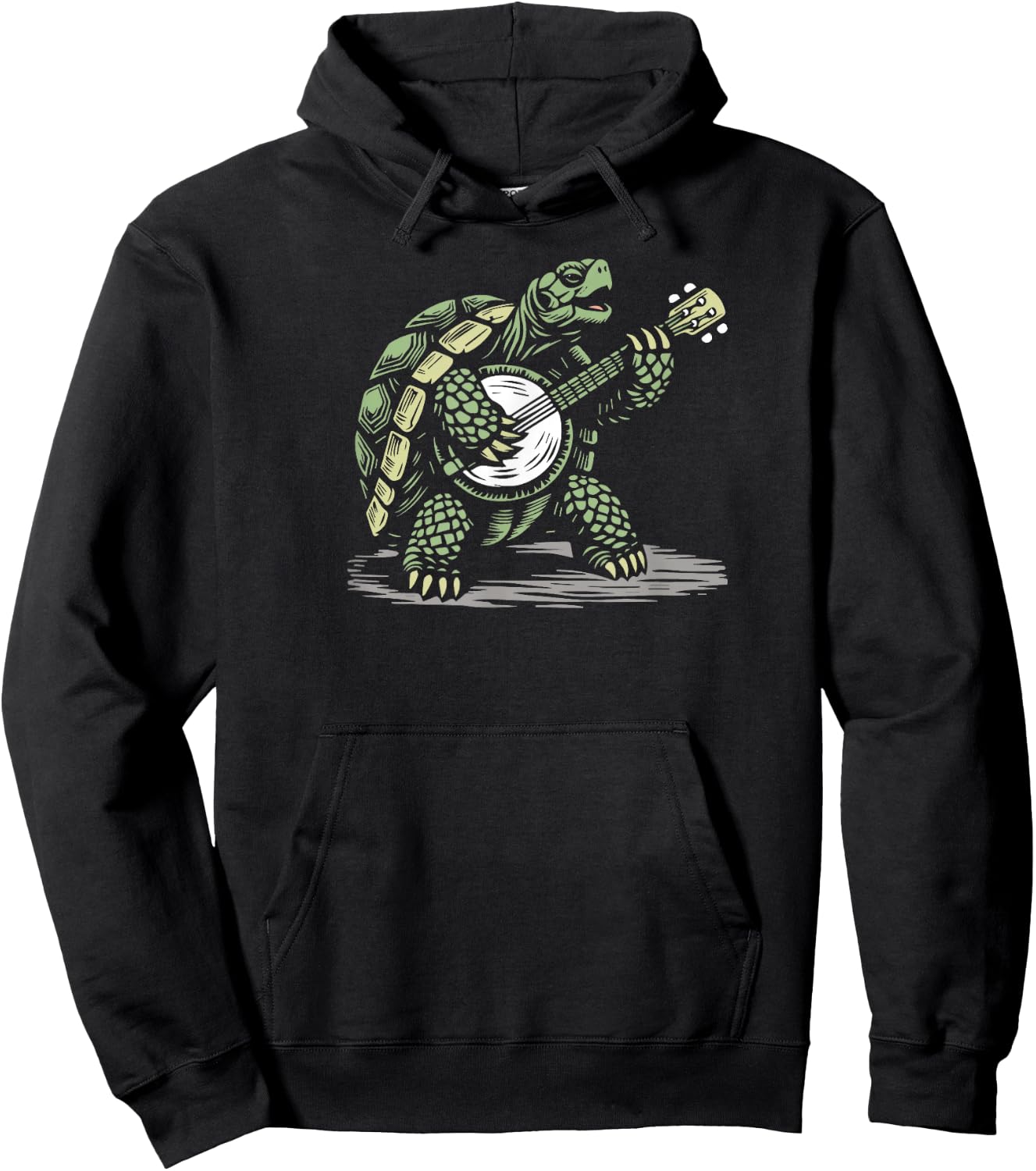 Tortoise Banjo Turtle Picker Hoodie - Hoodie | Black