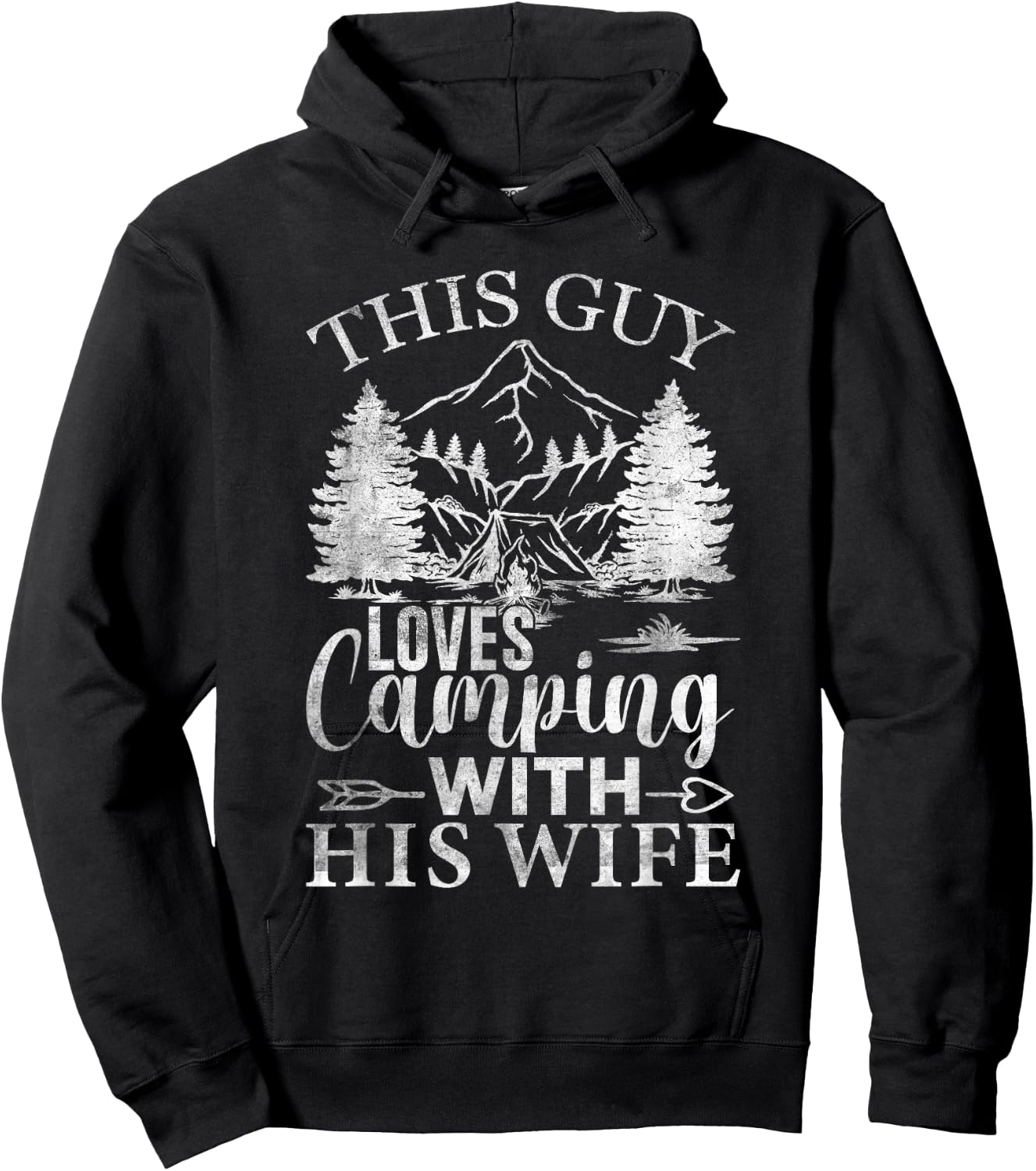 This Guy Loves Camping With His Wife Funny Outdoors Hoodie - Hoodie | Black
