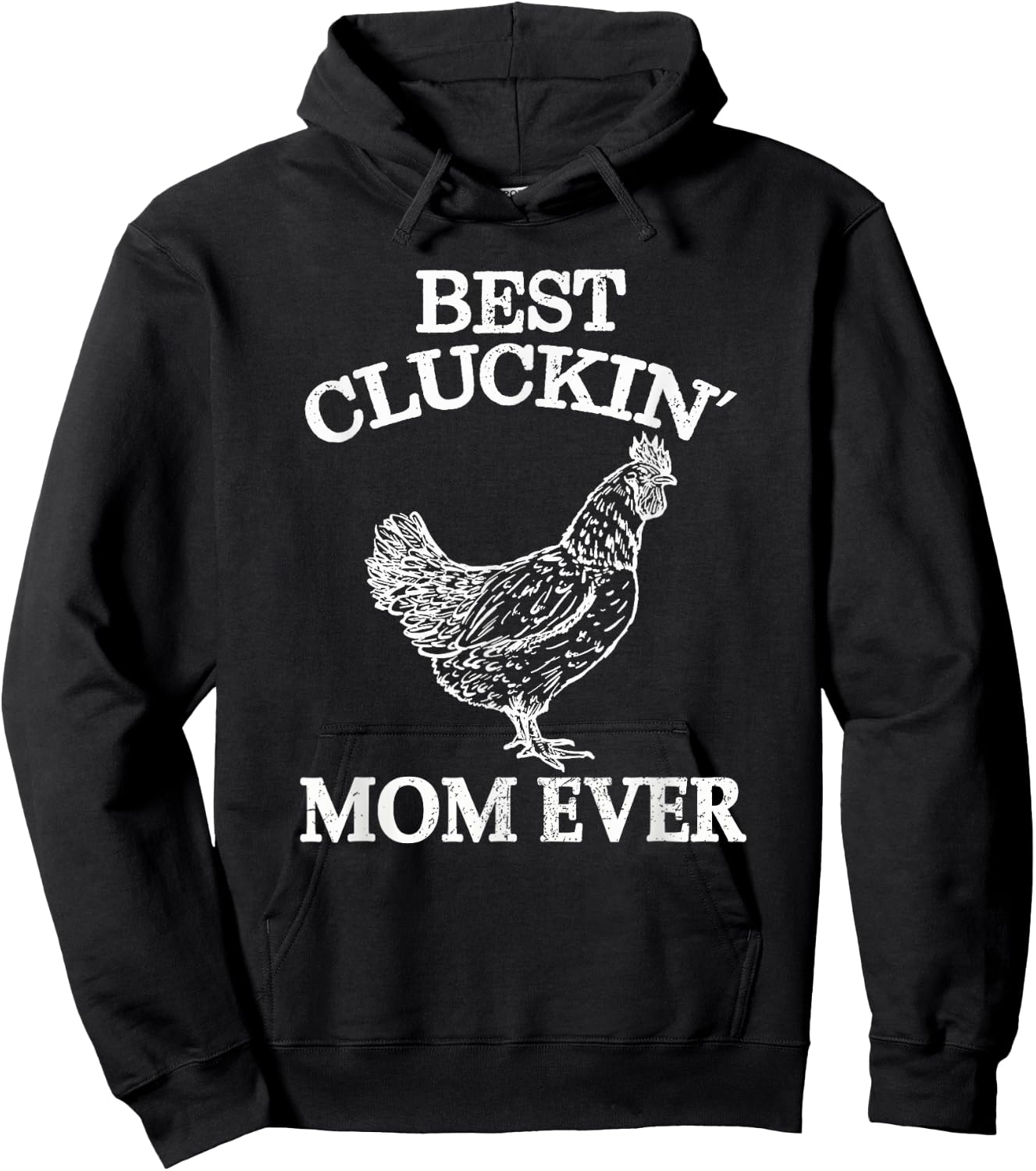 Best Cluckin Mom Ever Chicken Lover Women Girl Farm Retro Hoodie - Hoodie | Black