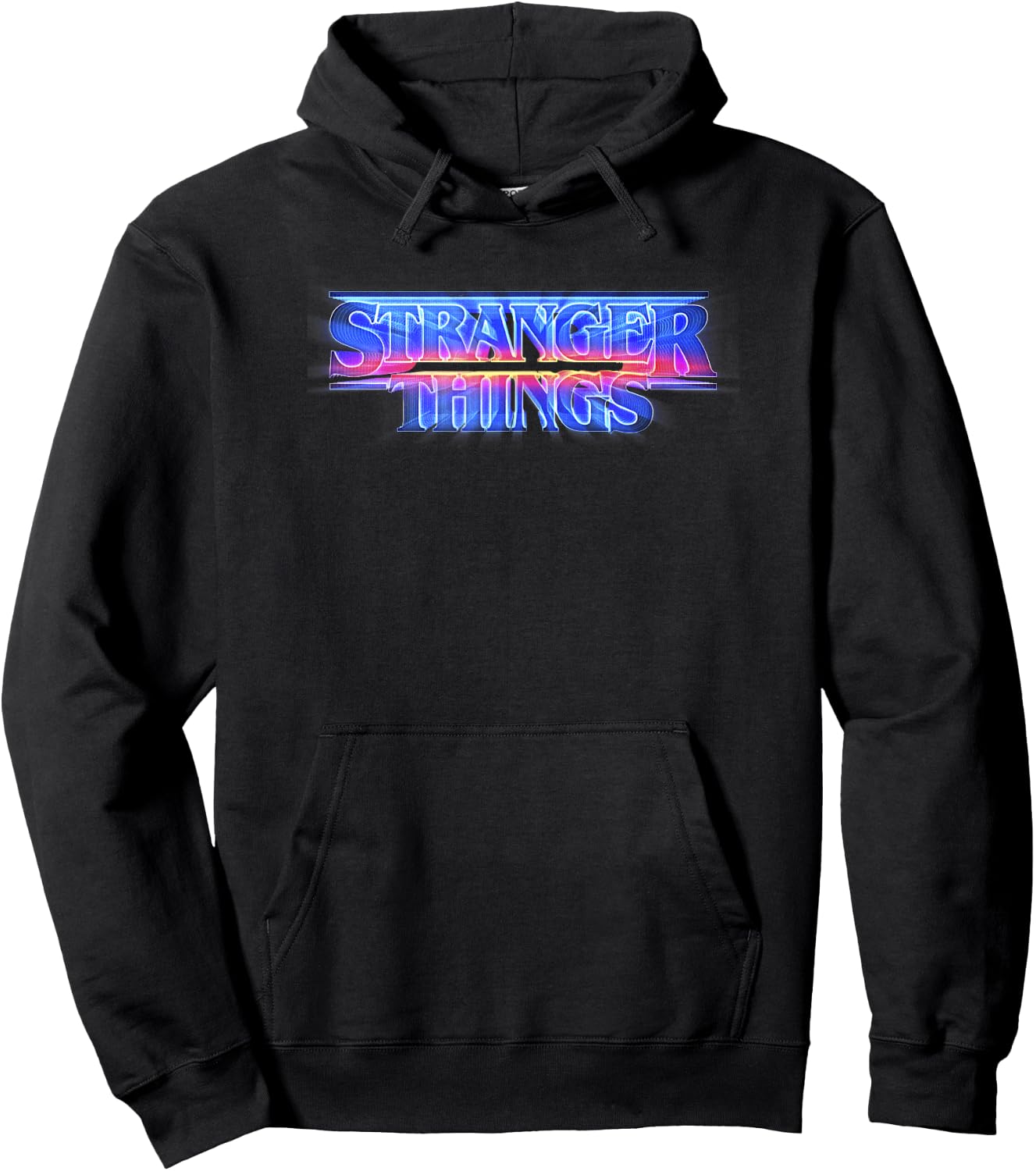 Stranger Things 80's TV Retro Title Logo Hoodie - Hoodie | Black