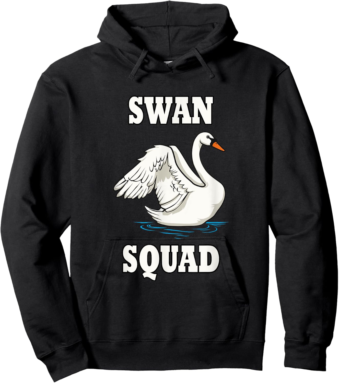 Swan Wildlife Animals Ironic Angry Swans Hoodie - Hoodie | Black