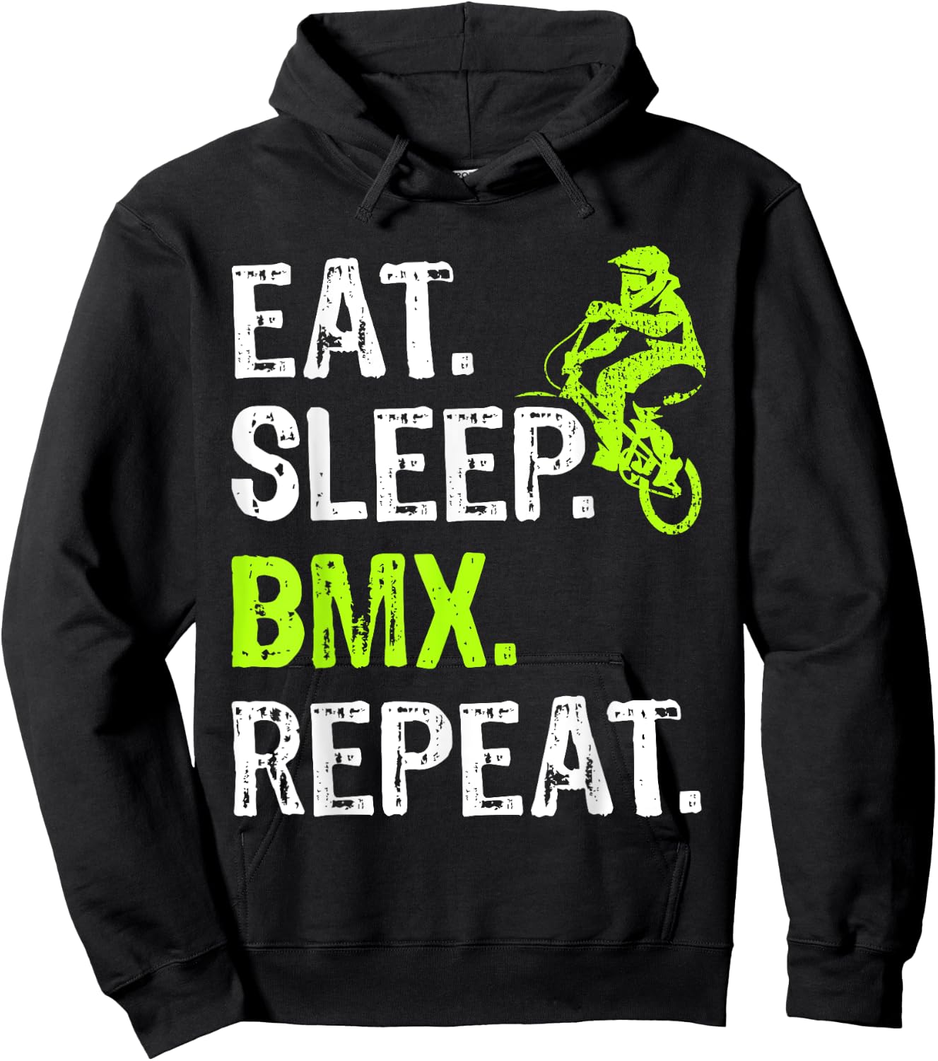 Eat Sleep BMX Repeat BMX Bicycle Funny Hoodie - Hoodie | Black