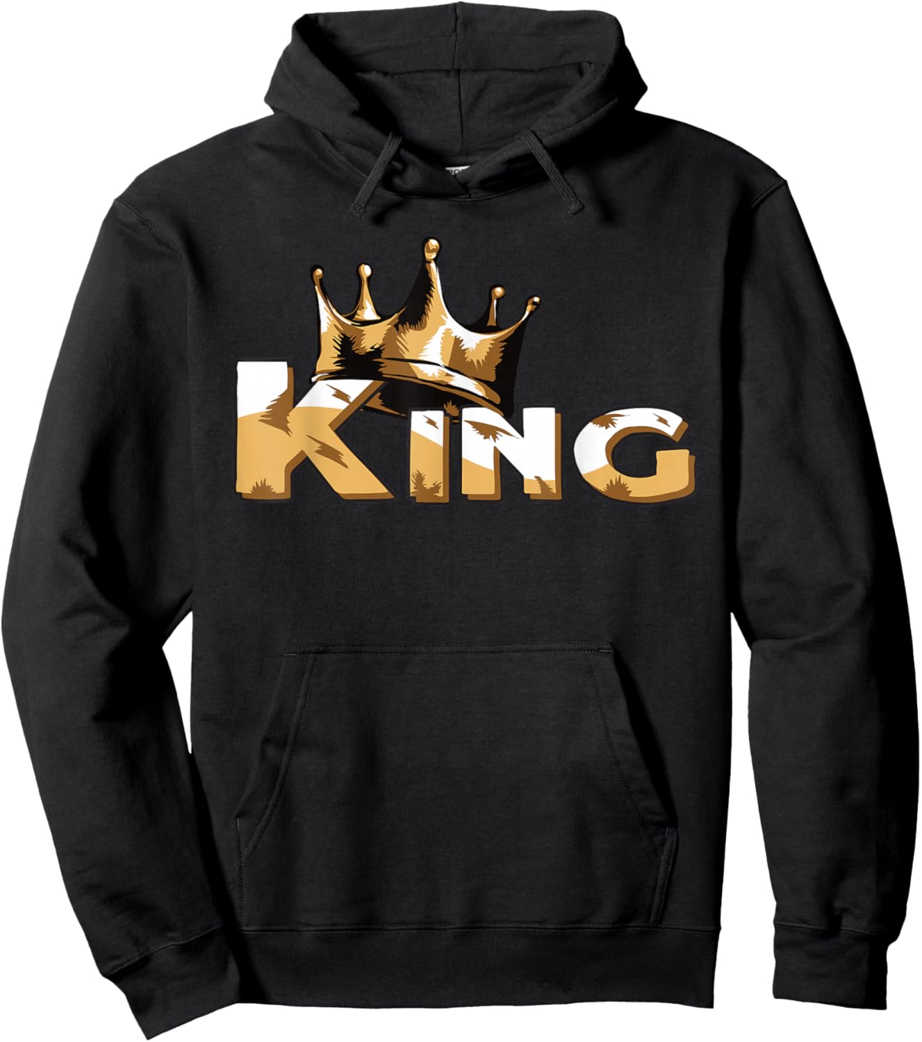 Crown with Writing King Hoodie - Hoodie | Black