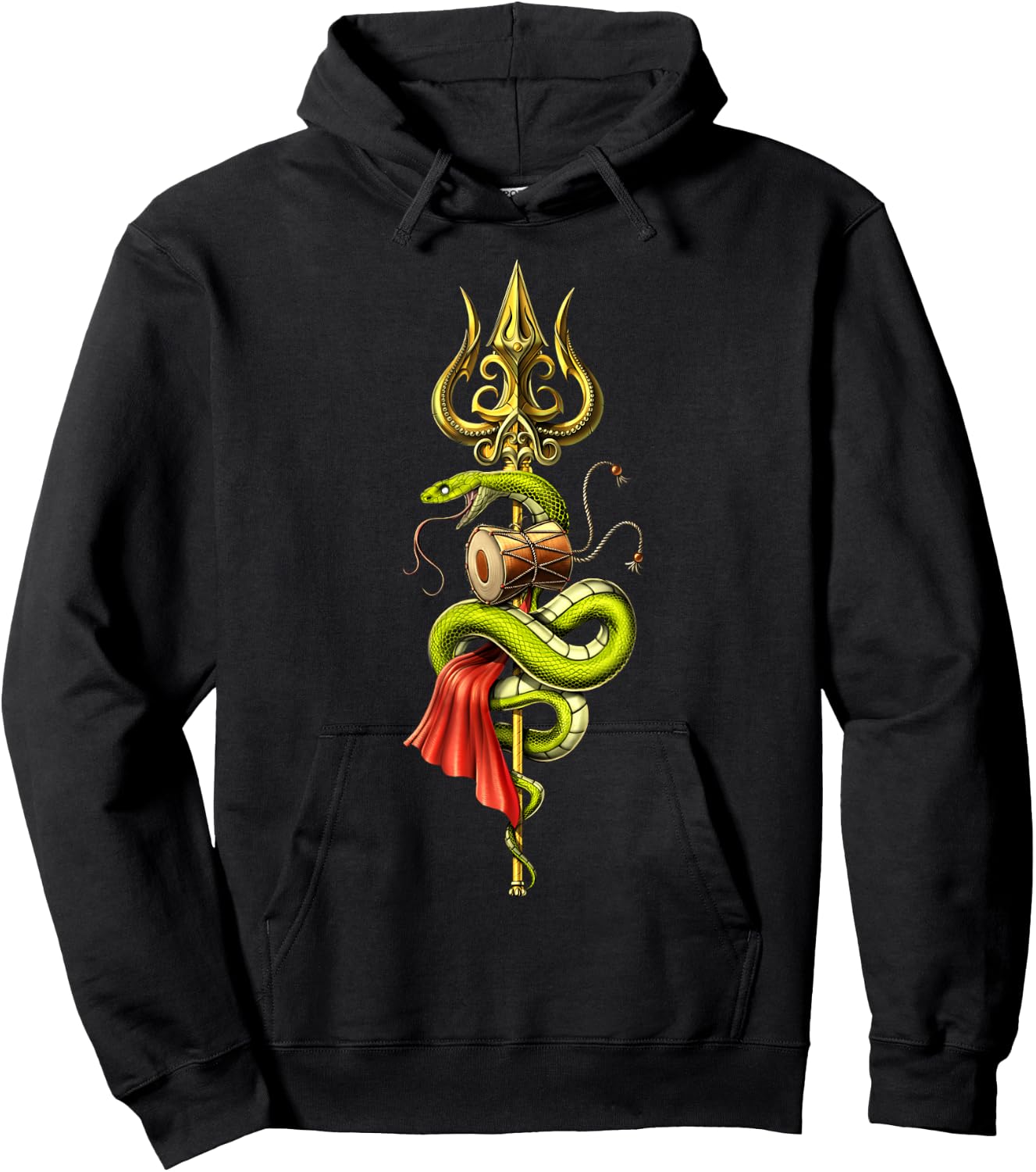 Lord Shiva Trident Hindu God Hinduism Hoodie - Hoodie | Black