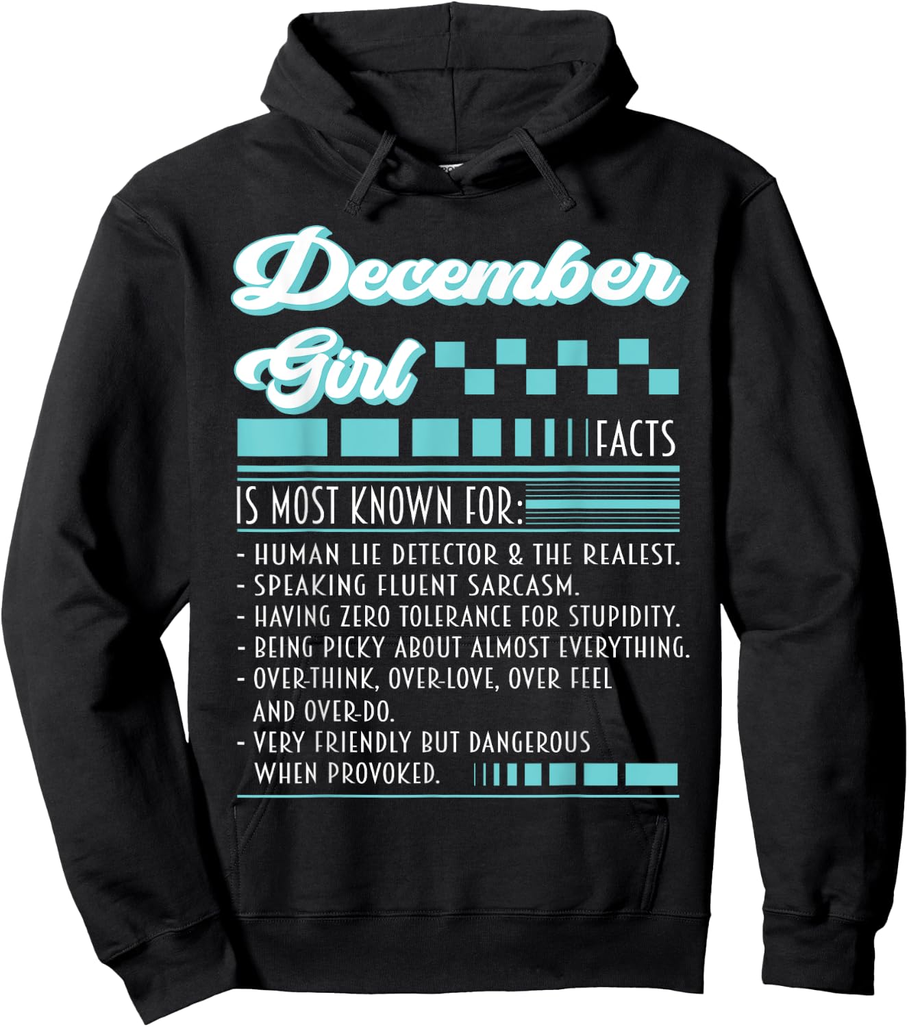 December Girl Outfit Is Most Known Human Lie Detector Facts Hoodie - Hoodie | Black