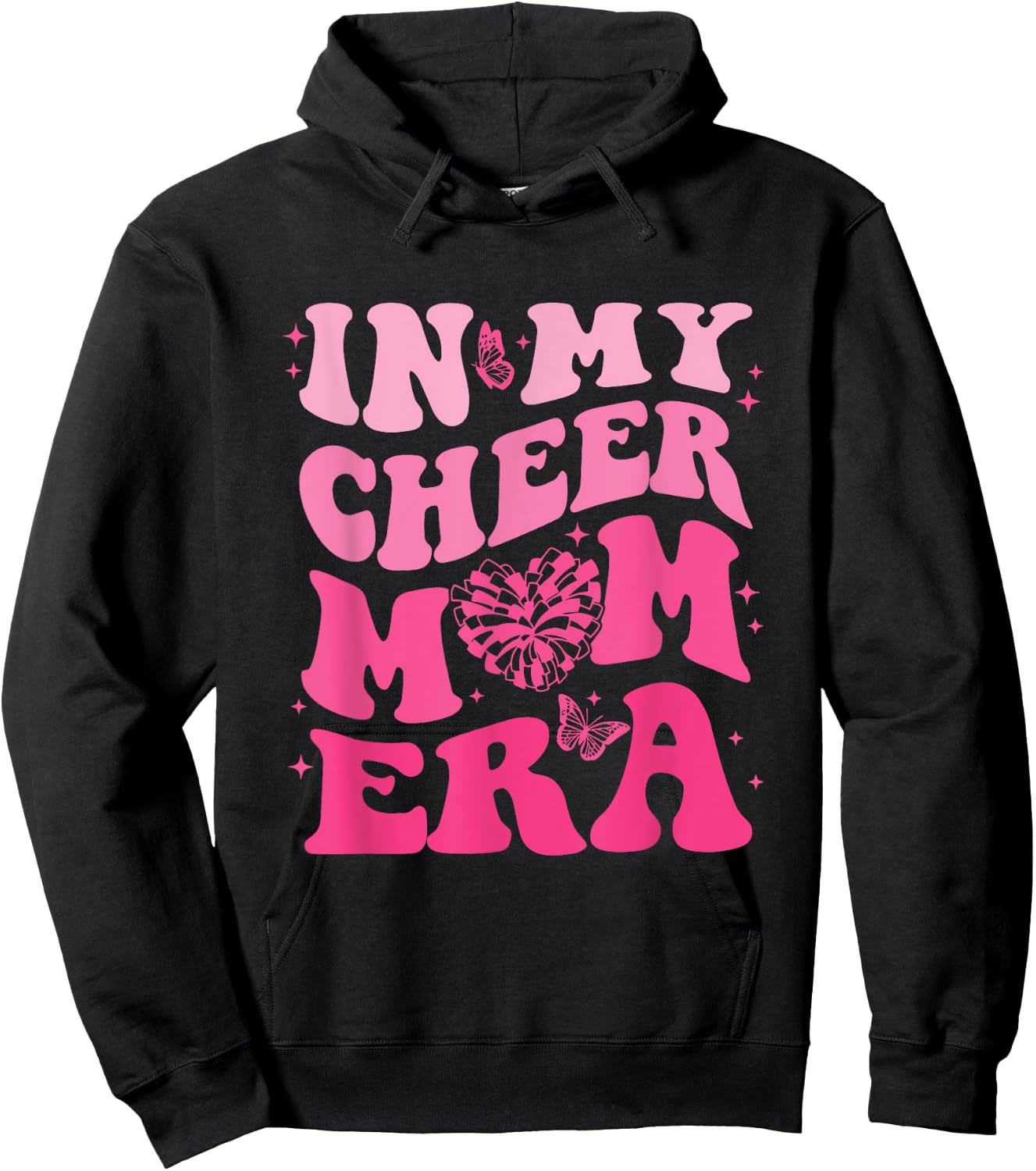 In My Cheer Mom Era Hoodie - Hoodie | Black