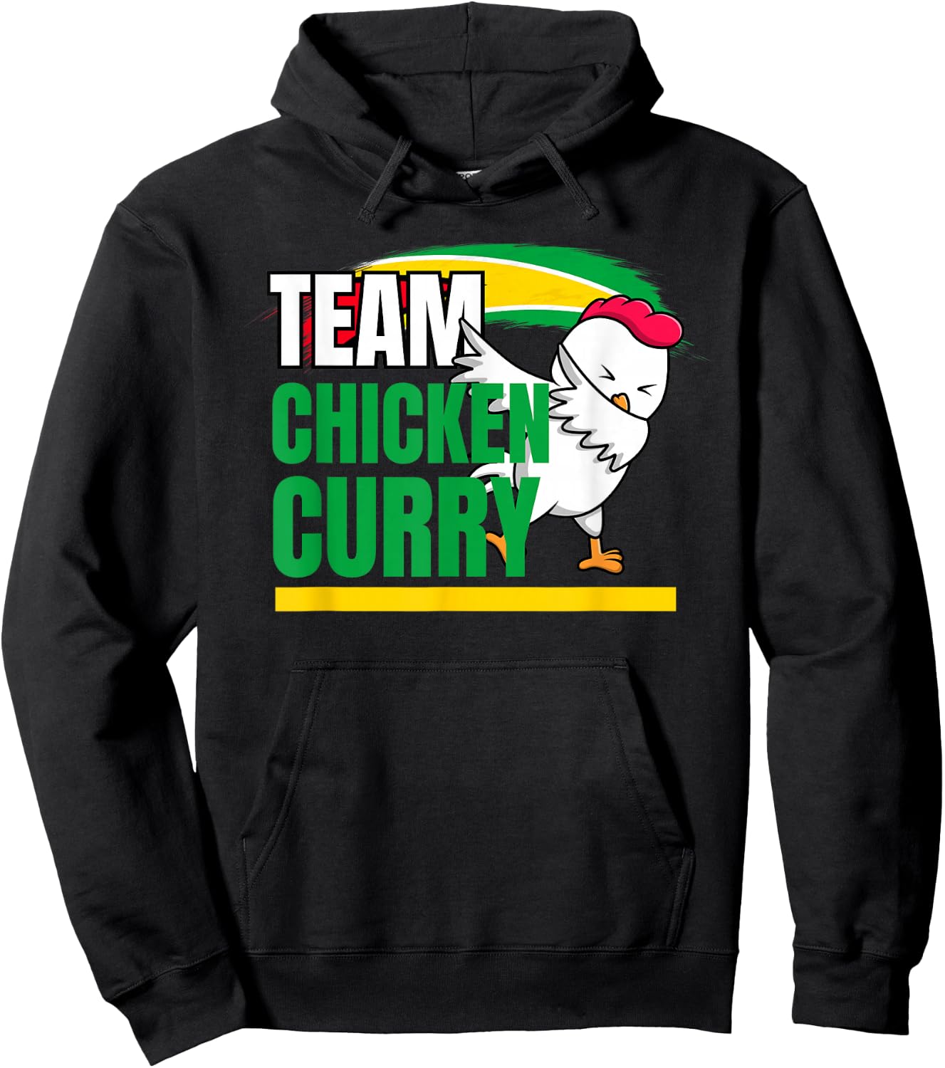 Caribbean Cricket Apparel - Guyana & Trinidad Patriotic Cricket - Black - Small - Short Sleeve - - Regular Fit - Cotton 65% Polyester 35% Hoodie - Hoodie | Black