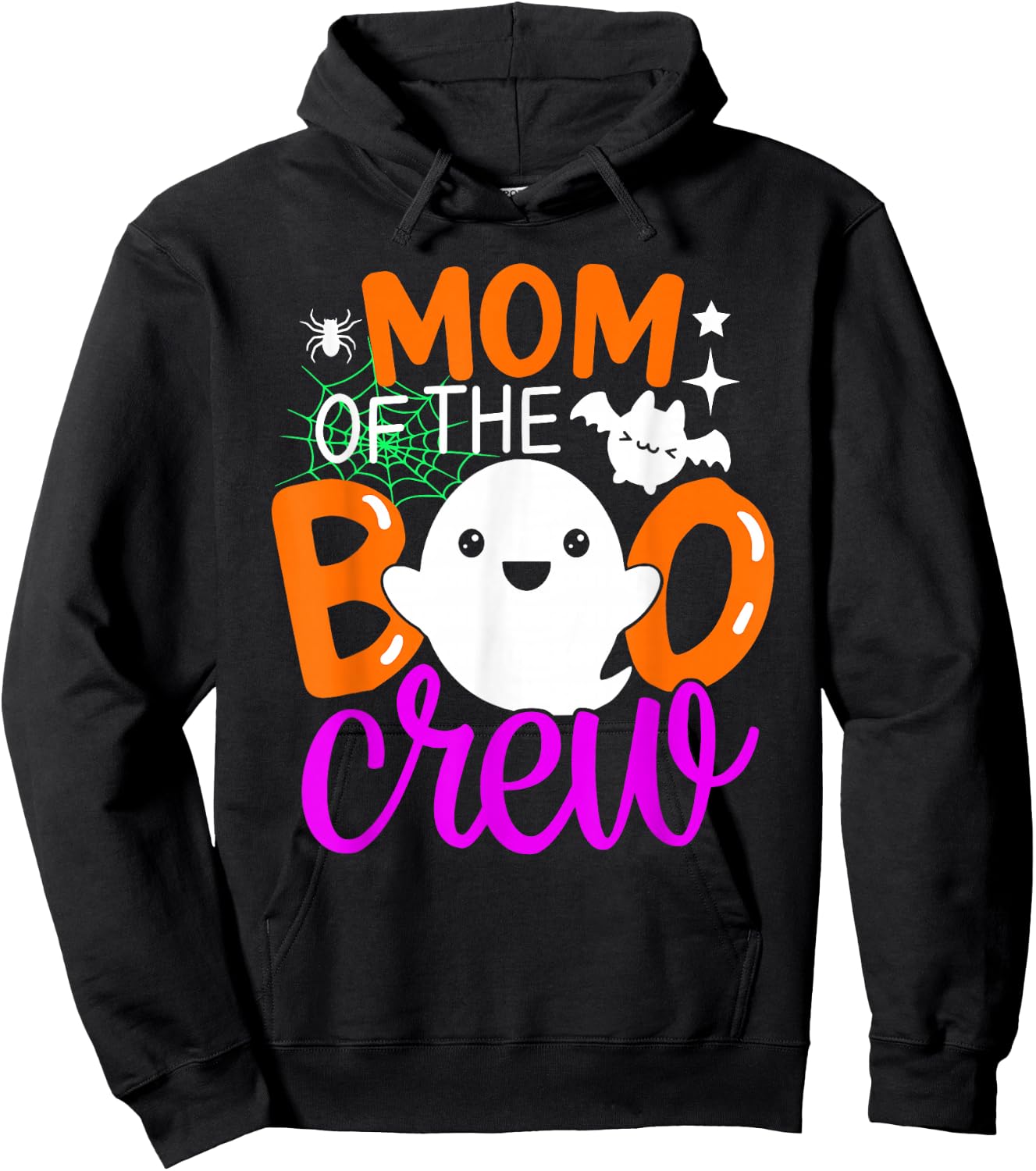 Mom Of The Boo Crew Funny Halloween Family Matching Hoodie - Hoodie | Black