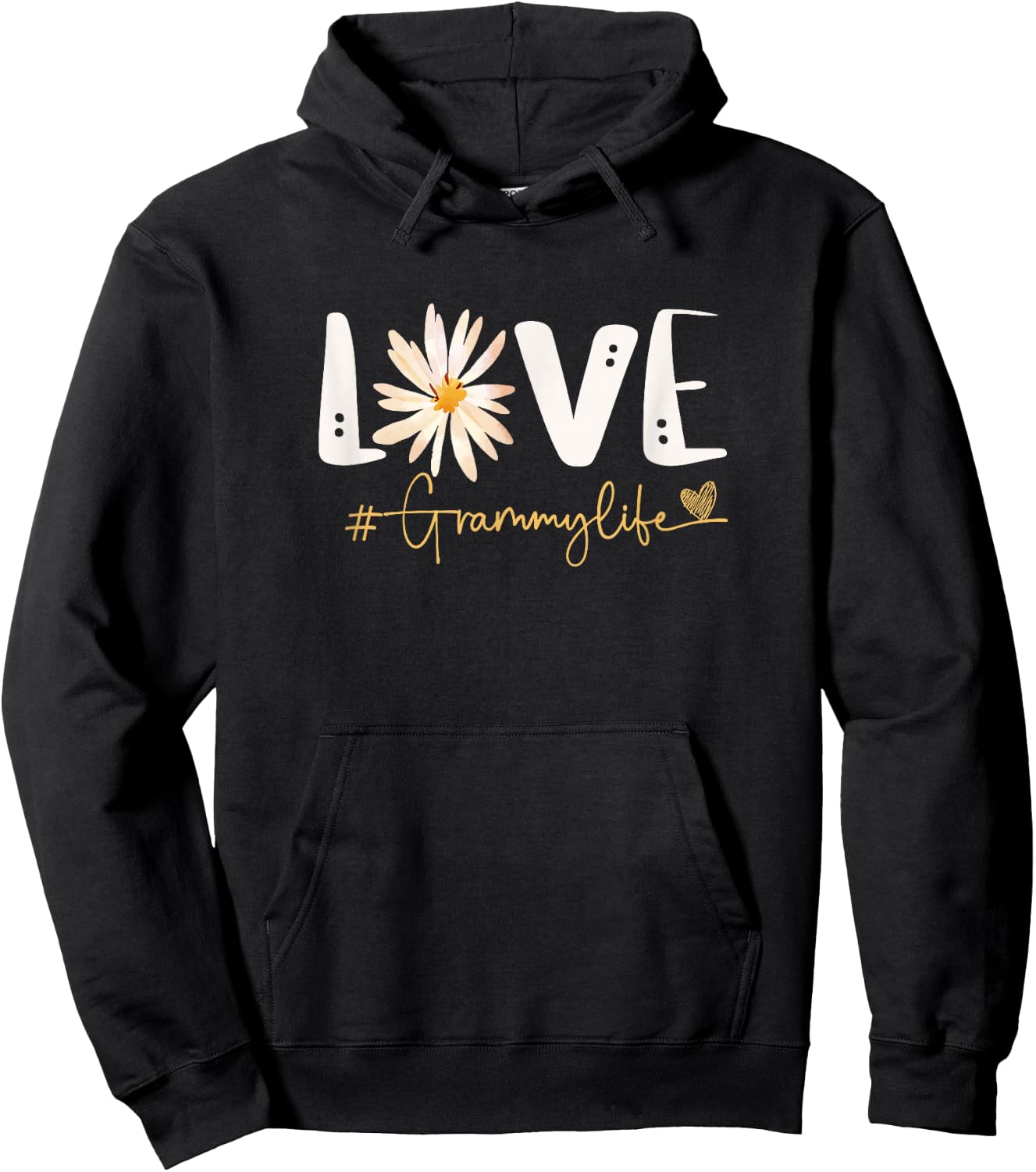 Cute Grandma Love Grammy Life Grandmom Hoodie - Hoodie | Black
