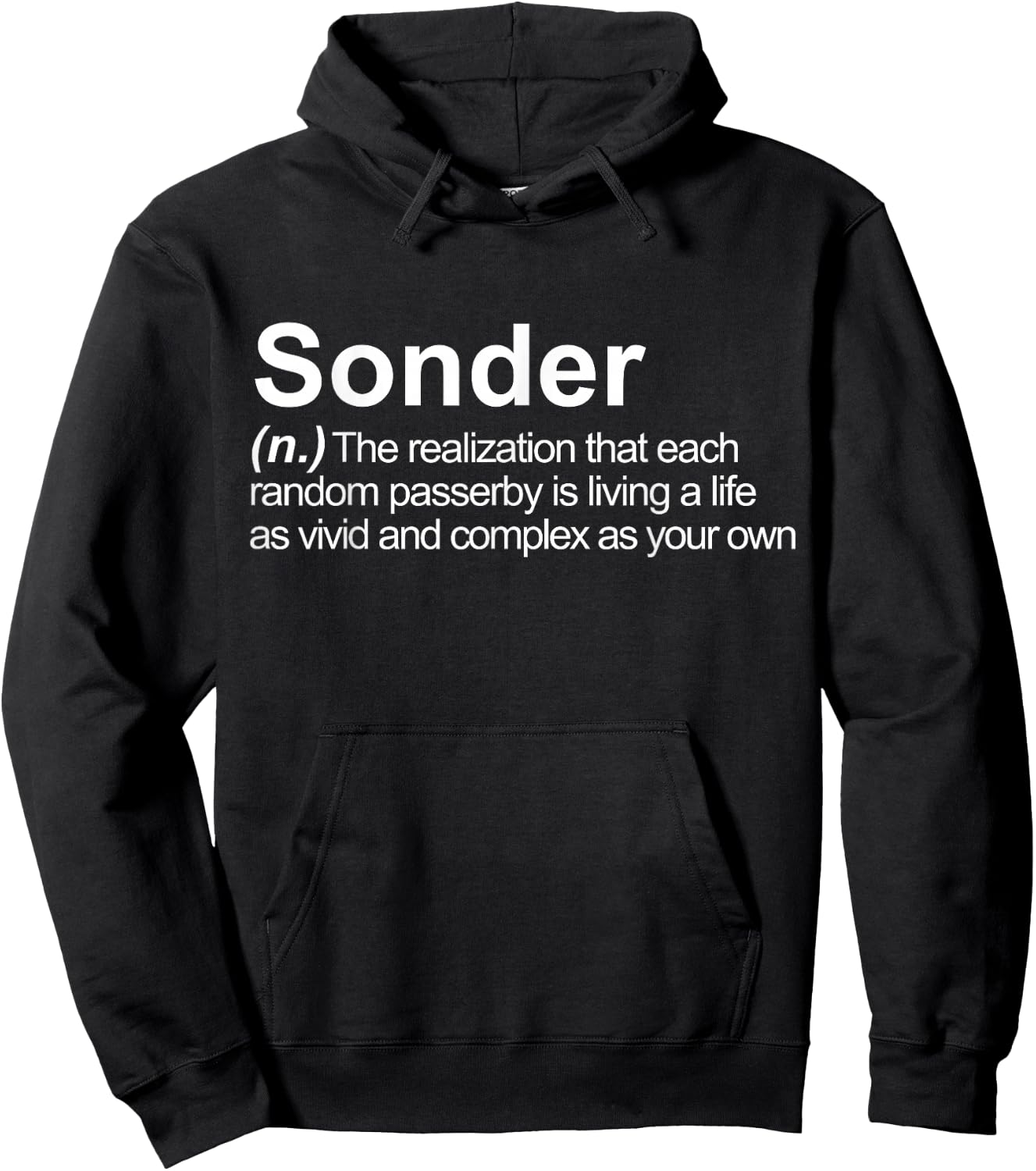 Sonder Funny Word Definition Vocabulary Typewriter Poetry Ah Hoodie - Hoodie | Black