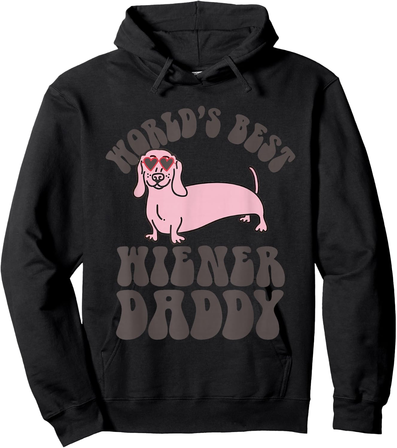 Dachshund Dog World’s Best Hiener Daddy Hoodie - Hoodie | Black