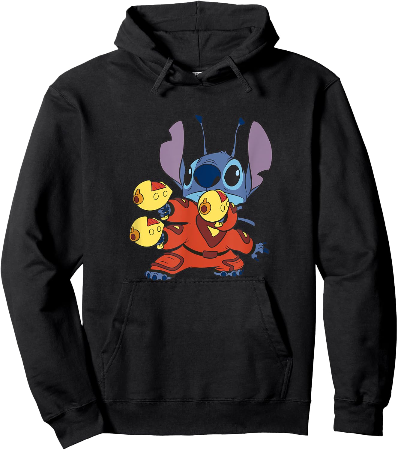 Disney Lilo & Stitch Experiment 626 Ready To Fight Portrait Hoodie - Hoodie | Black