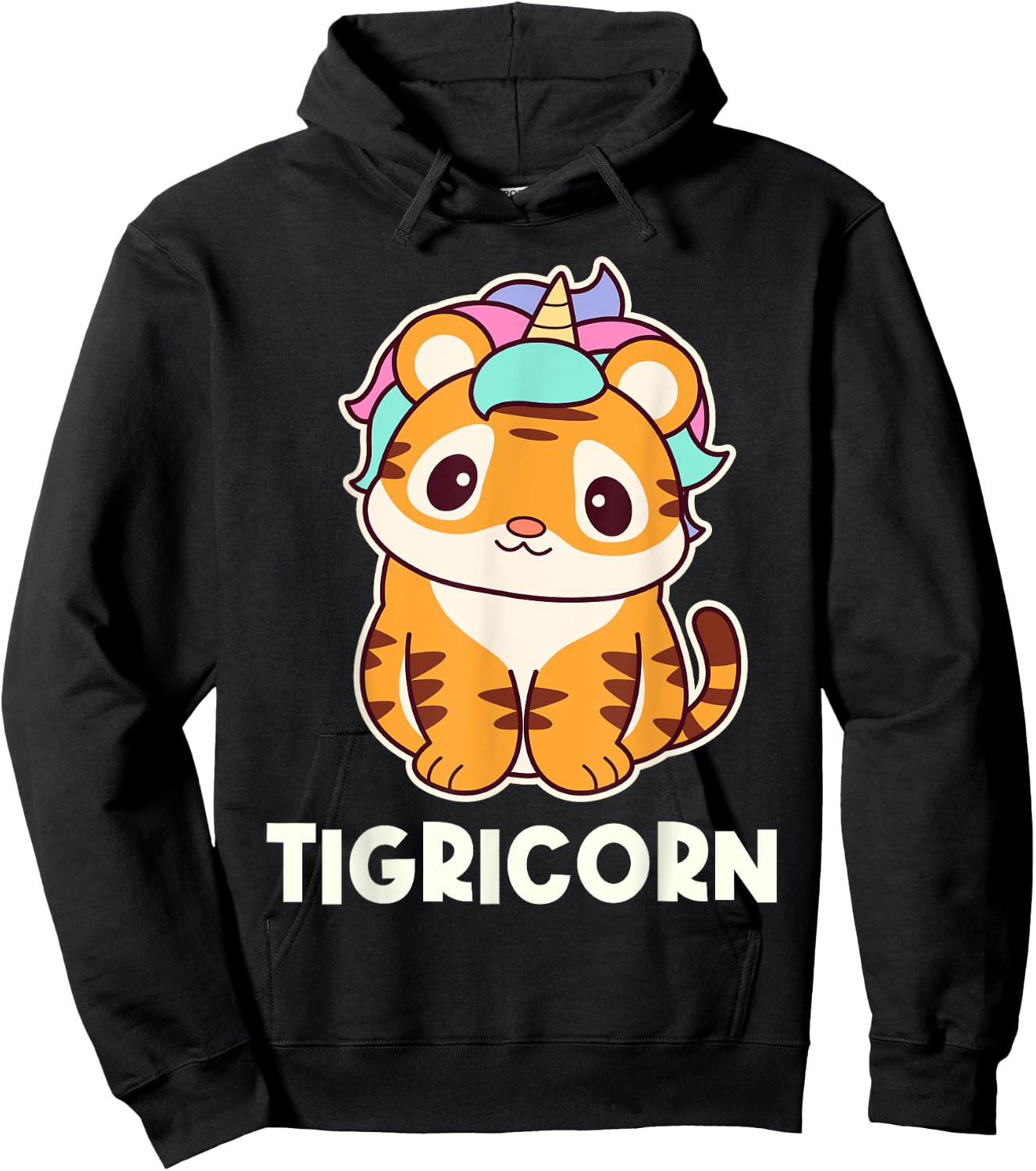 Tigricorn - Cute Unicorn Tiger Hoodie - Hoodie | Black