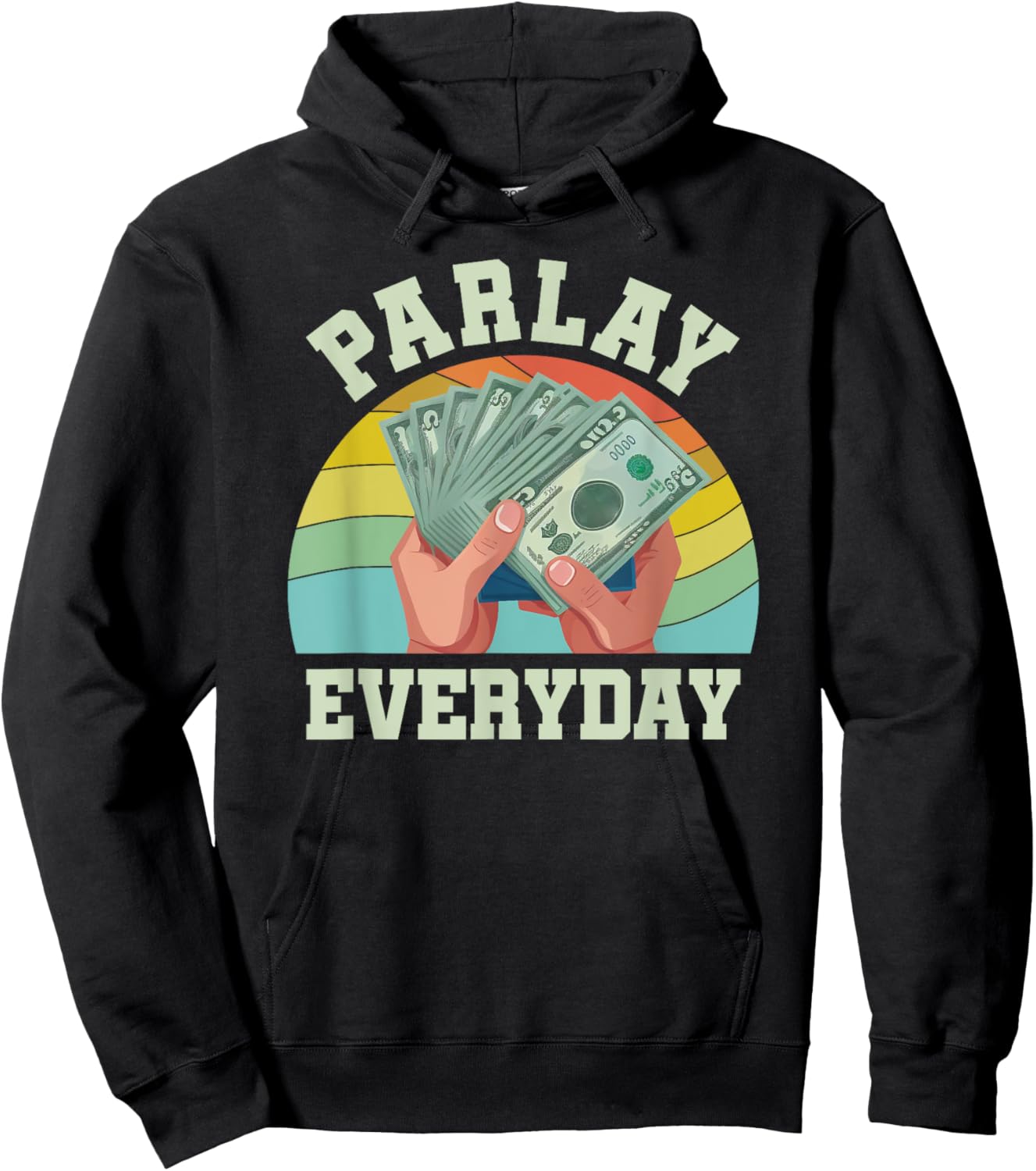 Parlay Betting Sports Gambling Odds DFS Over Under Moneyline Hoodie - Hoodie | Black
