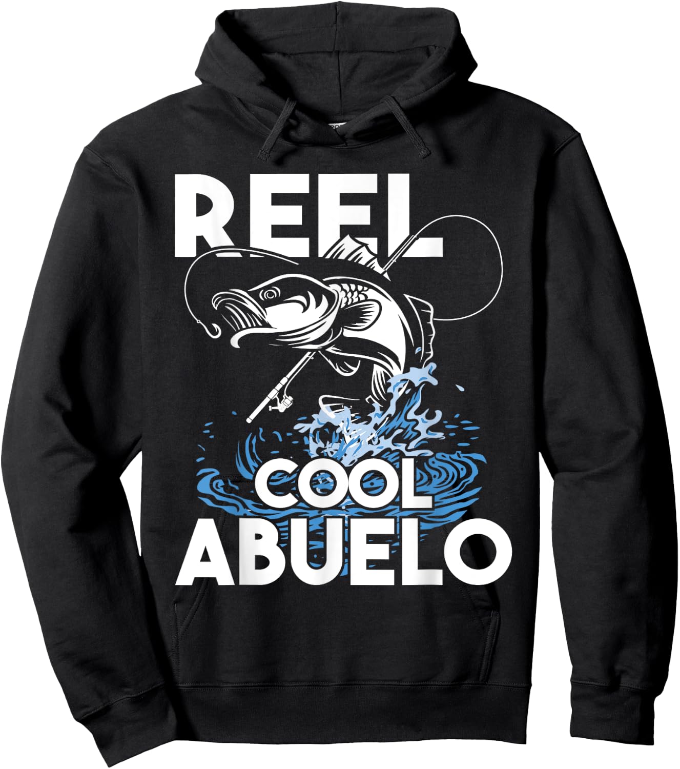 Reel Cool Abuelo - Fishing Lover Grandfather Grandpa Grandad Hoodie - Hoodie | Black