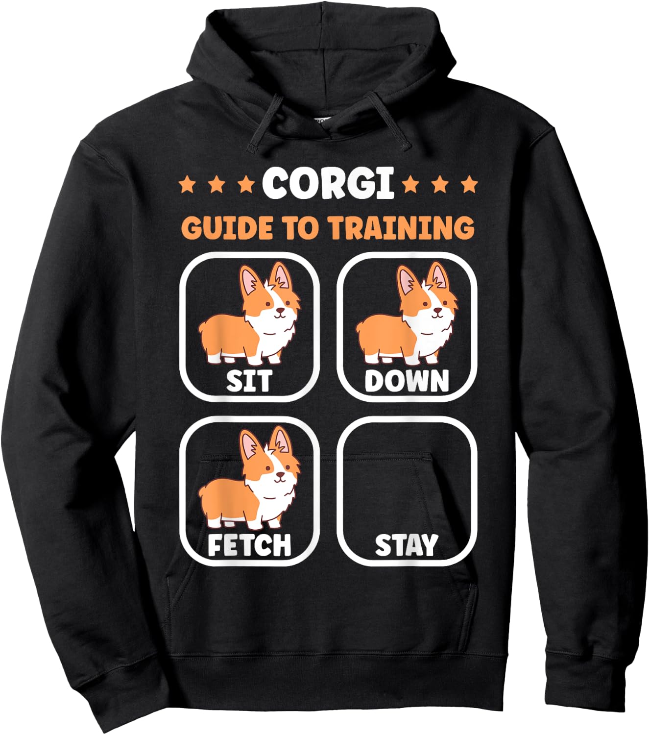 Funny Corgi Guide to trainig Dog Owner Corgi Women Girls Kids Hoodie - Hoodie | Black