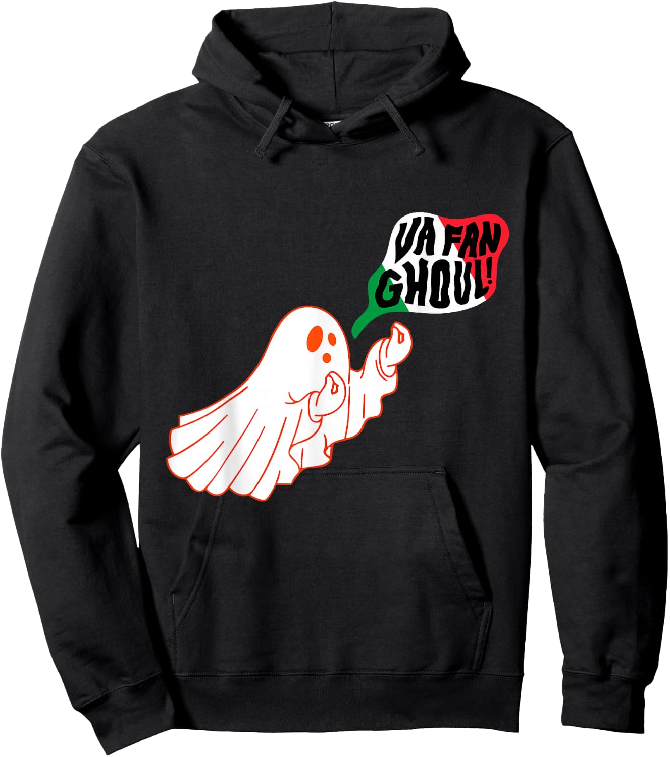 Va Fan Ghoul Italian Halloween Ghost Hoodie - Hoodie | Black