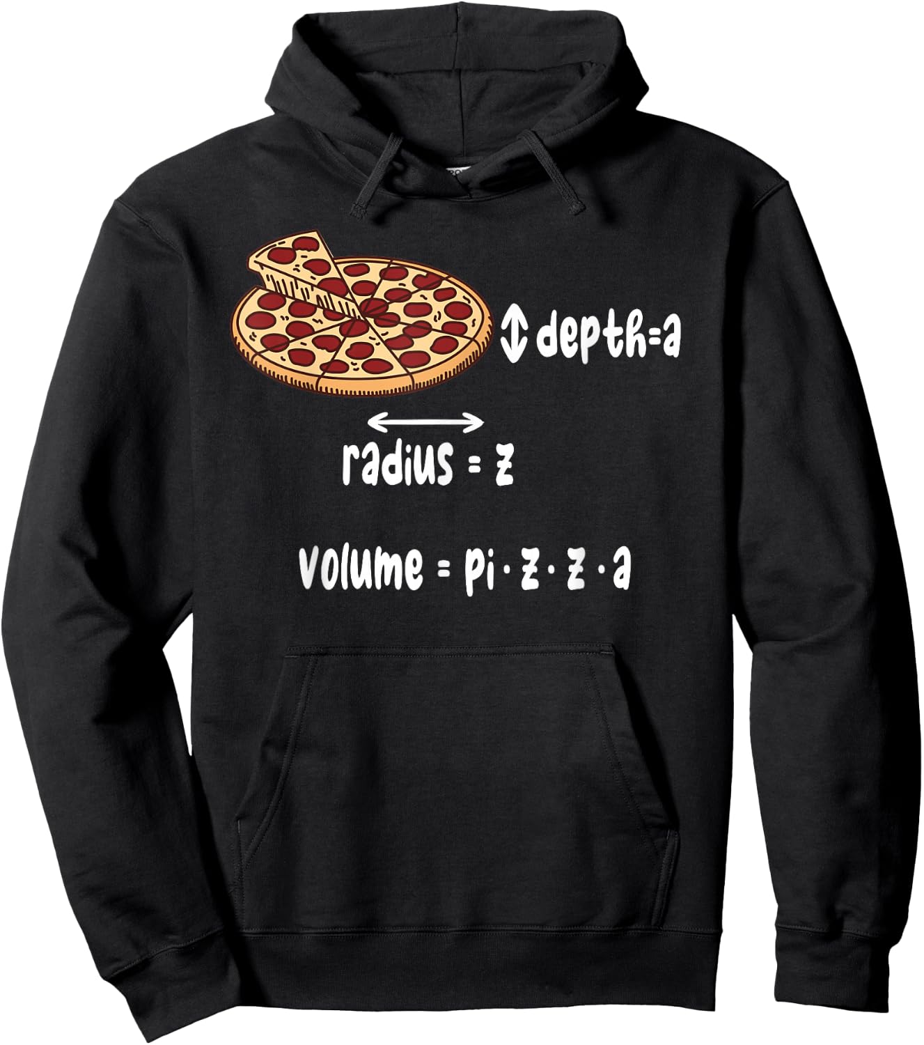 Math and Pizza for Mathematicians Hoodie - Hoodie | Black