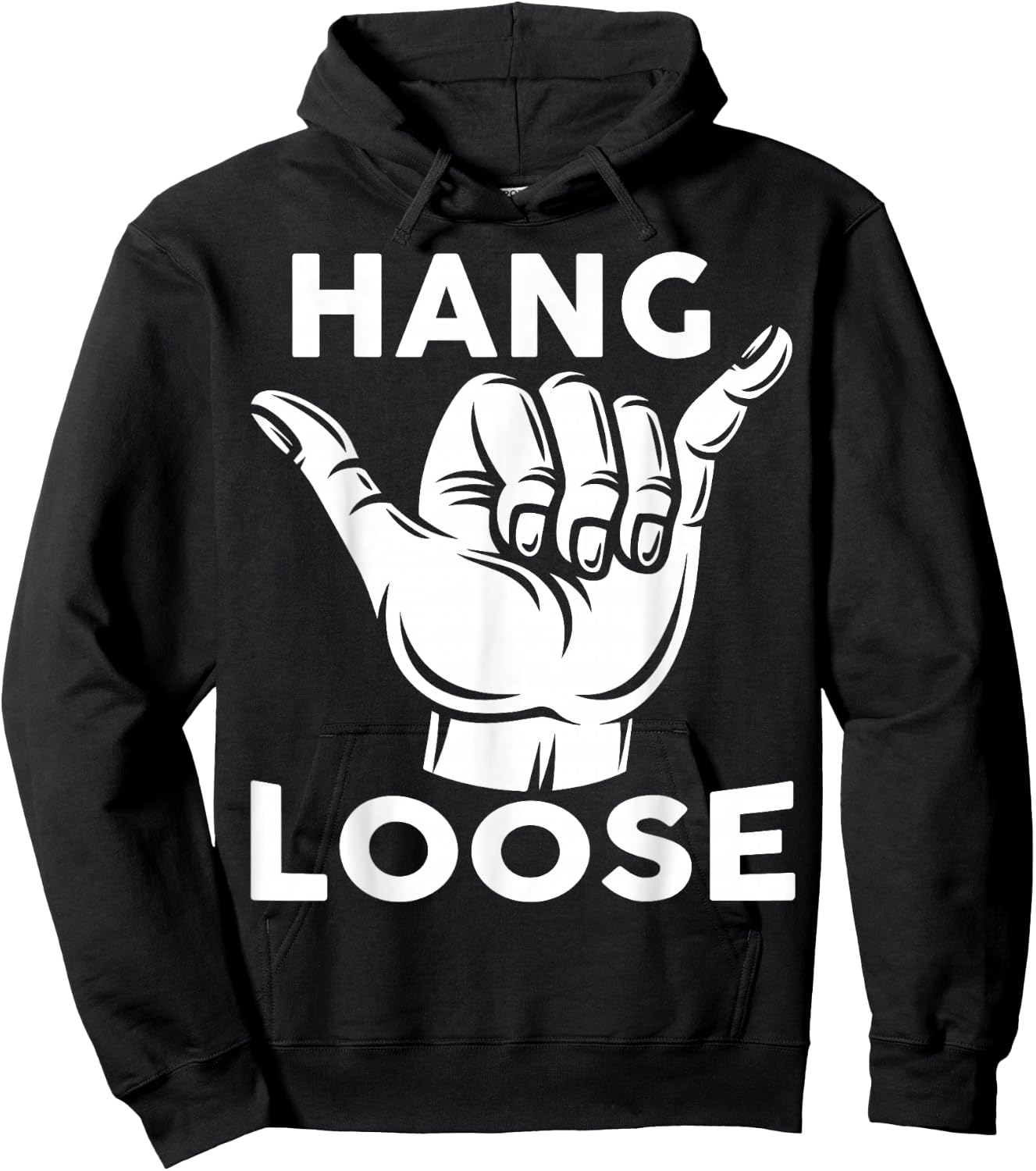 Hang Loose, Hawaii Pineapple Tiki Hawaiian Hoodie - Hoodie | Black