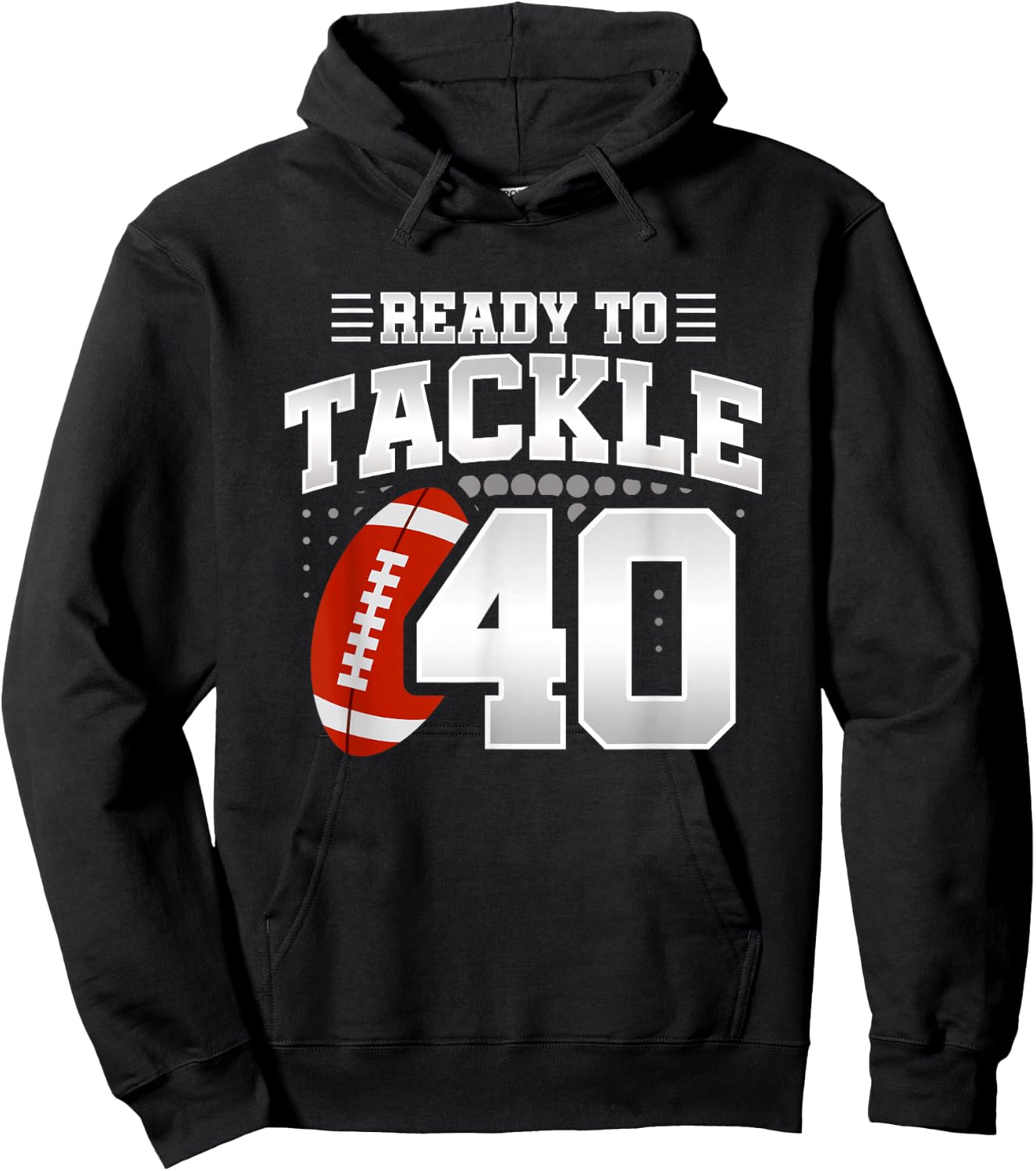 40th Birthday - Football Birthday Party - 40th Birthday Hoodie - Hoodie | Black