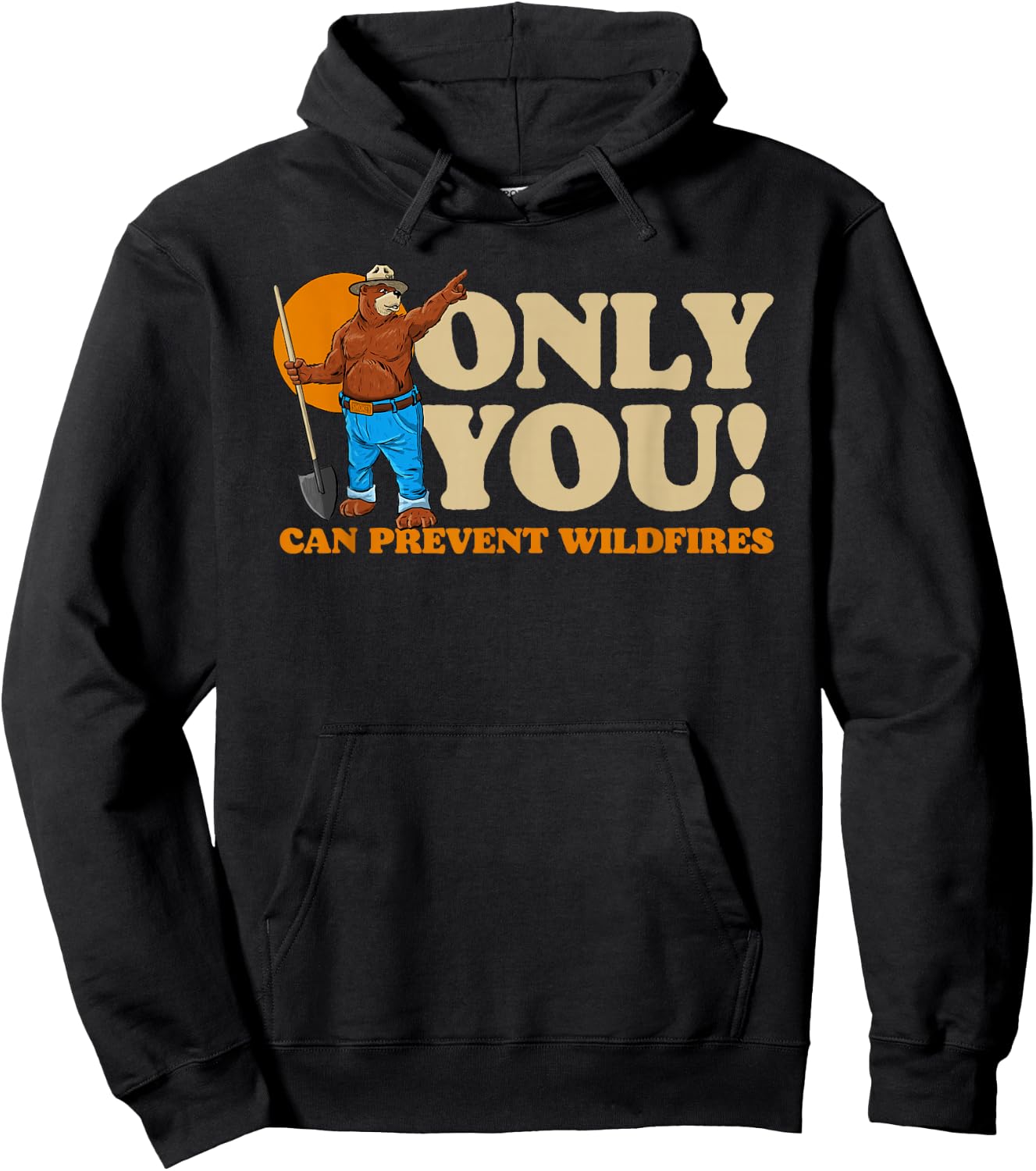Only You Can Prevent Wildfires New Smokey Bear Hoodie - Hoodie | Black