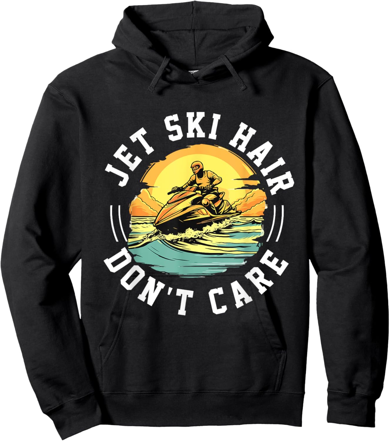 Jet Ski Water Sport Jet ski hair don´t care Hoodie - Hoodie | Black