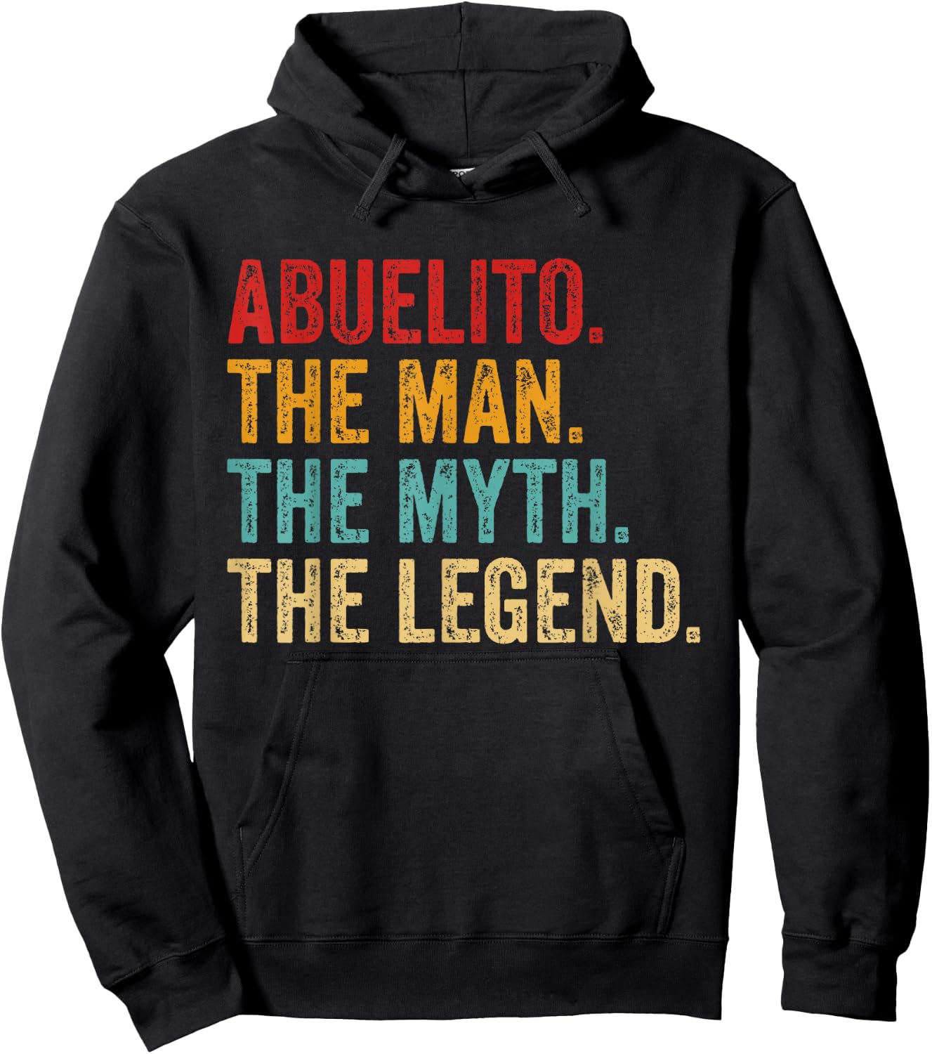 Abuelito THE MAN THE MYTH THE LEGEND Dad grandpa Fathers Day Hoodie - Hoodie | Black