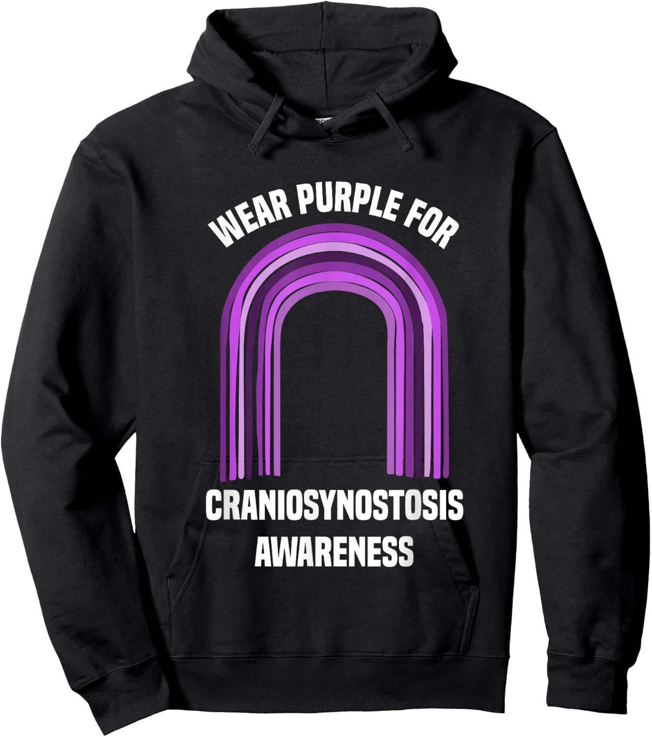 Wear Purple For Craniosynostosis Awareness Hoodie - Hoodie | Black