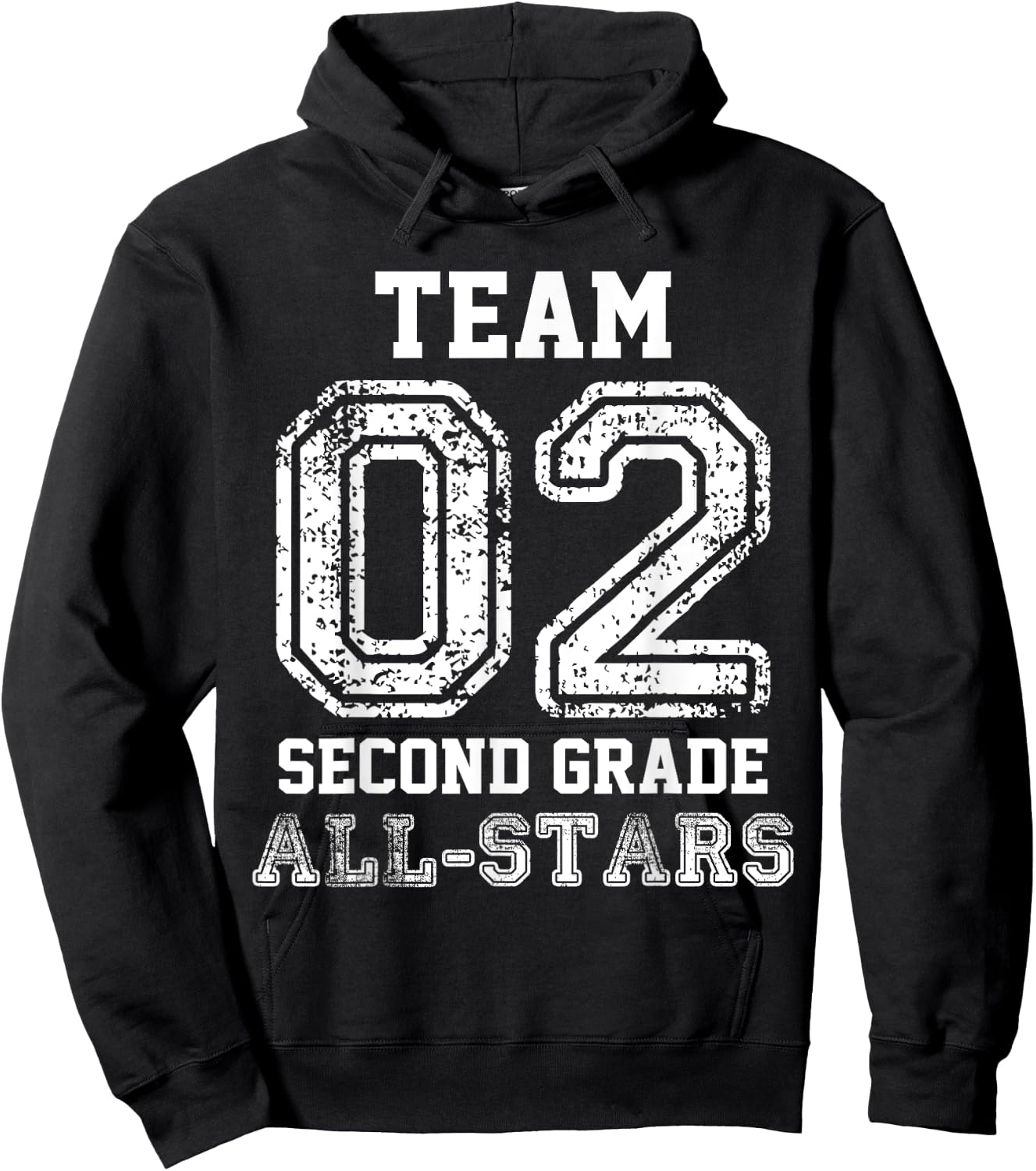 School Team 2nd Grade All-Stars Sports Jersey Hoodie - Hoodie | Black