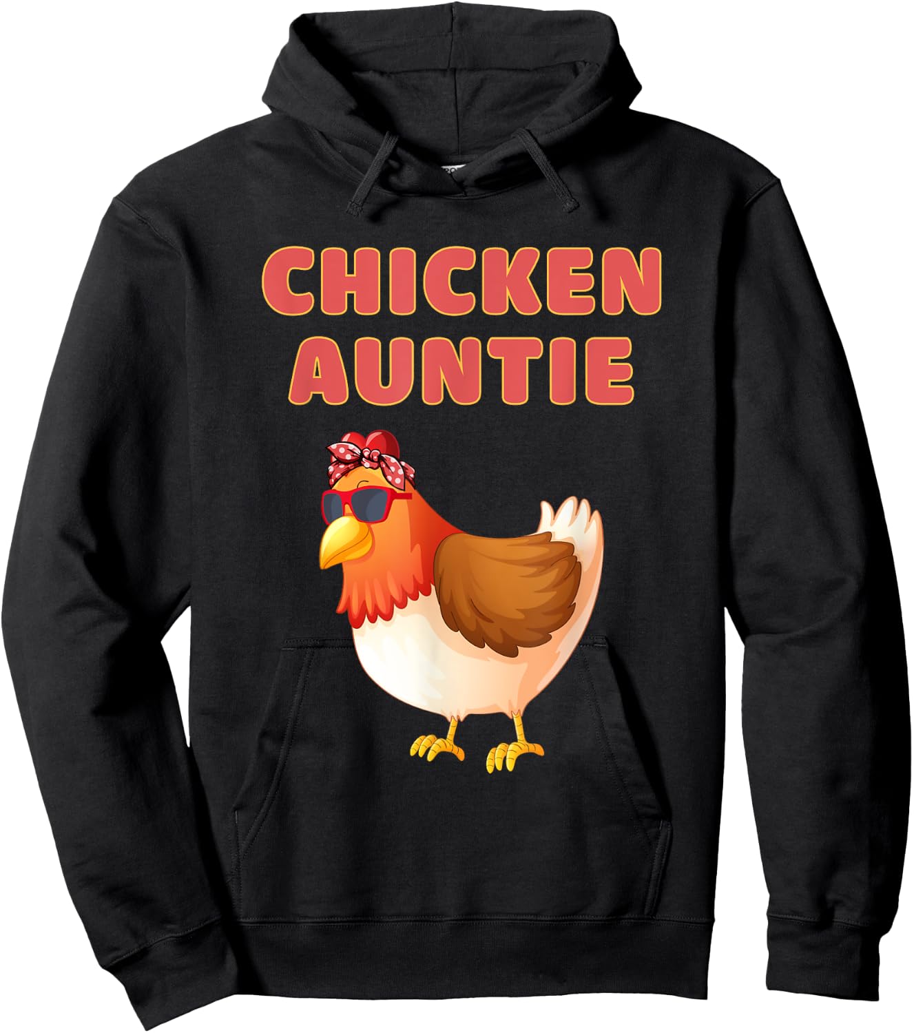 Chicken Auntie Funny Chicken Aunt Hoodie - Hoodie | Black