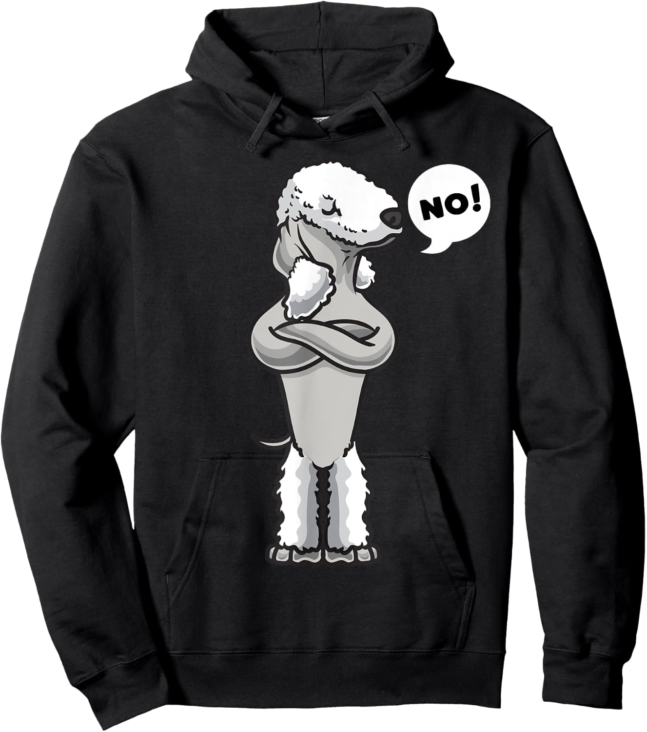 Stubborn Bedlington terrier Dog funny Hoodie - Hoodie | Black