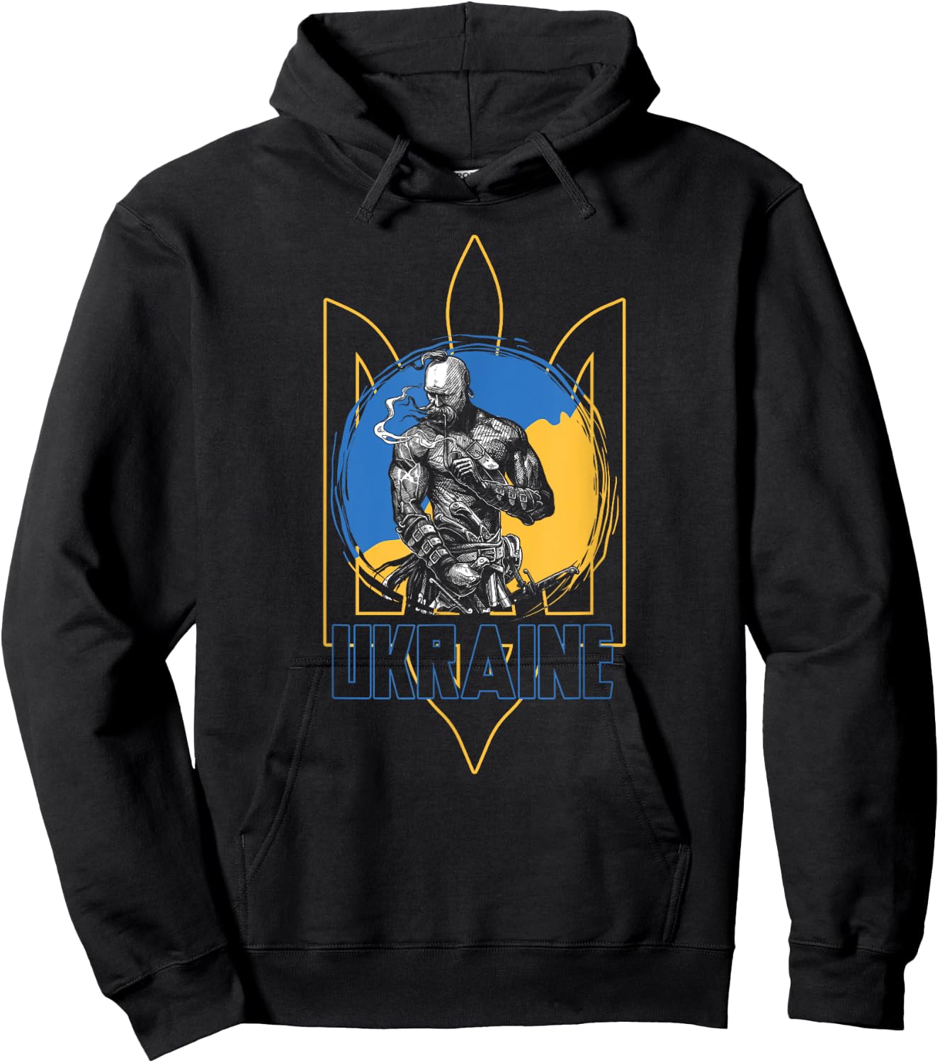Ukraine | Kiev Homeland | Cossack Ukrainian Hoodie - Hoodie | Black