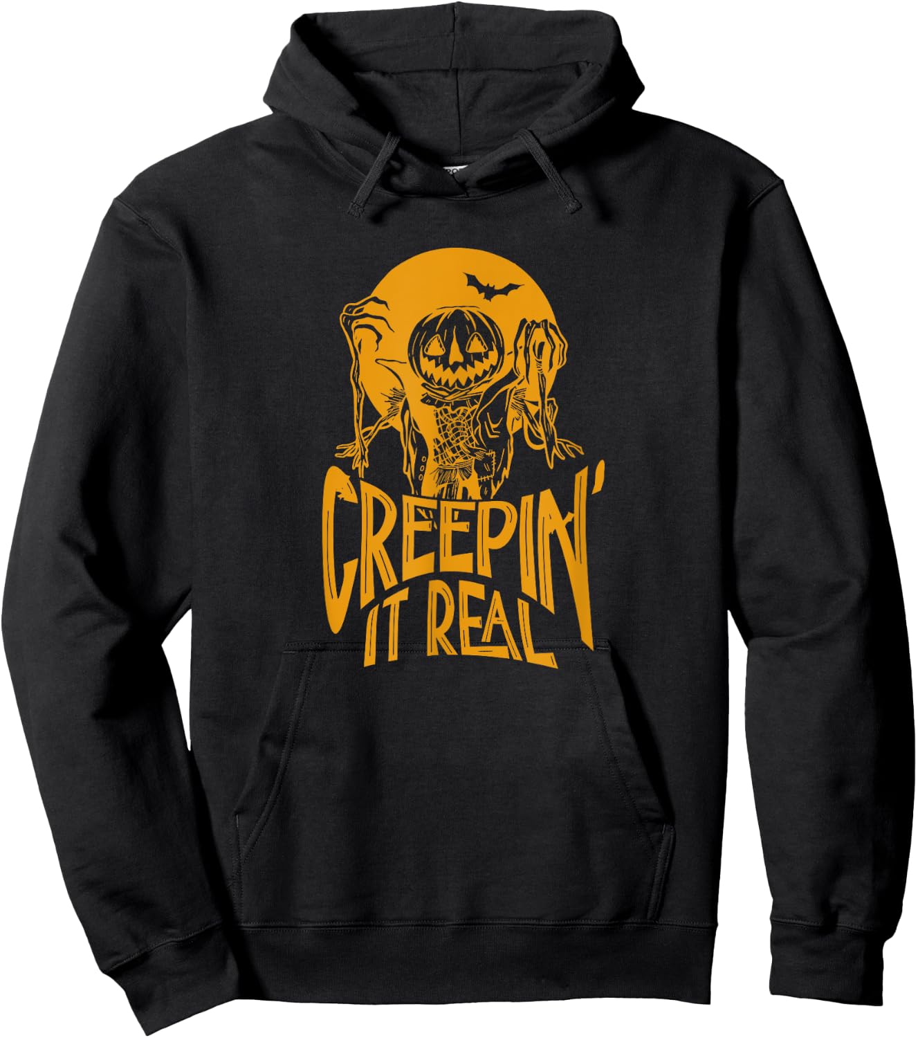 Halloween Horror Spooky Season Creepin It Real Hoodie - Hoodie | Black