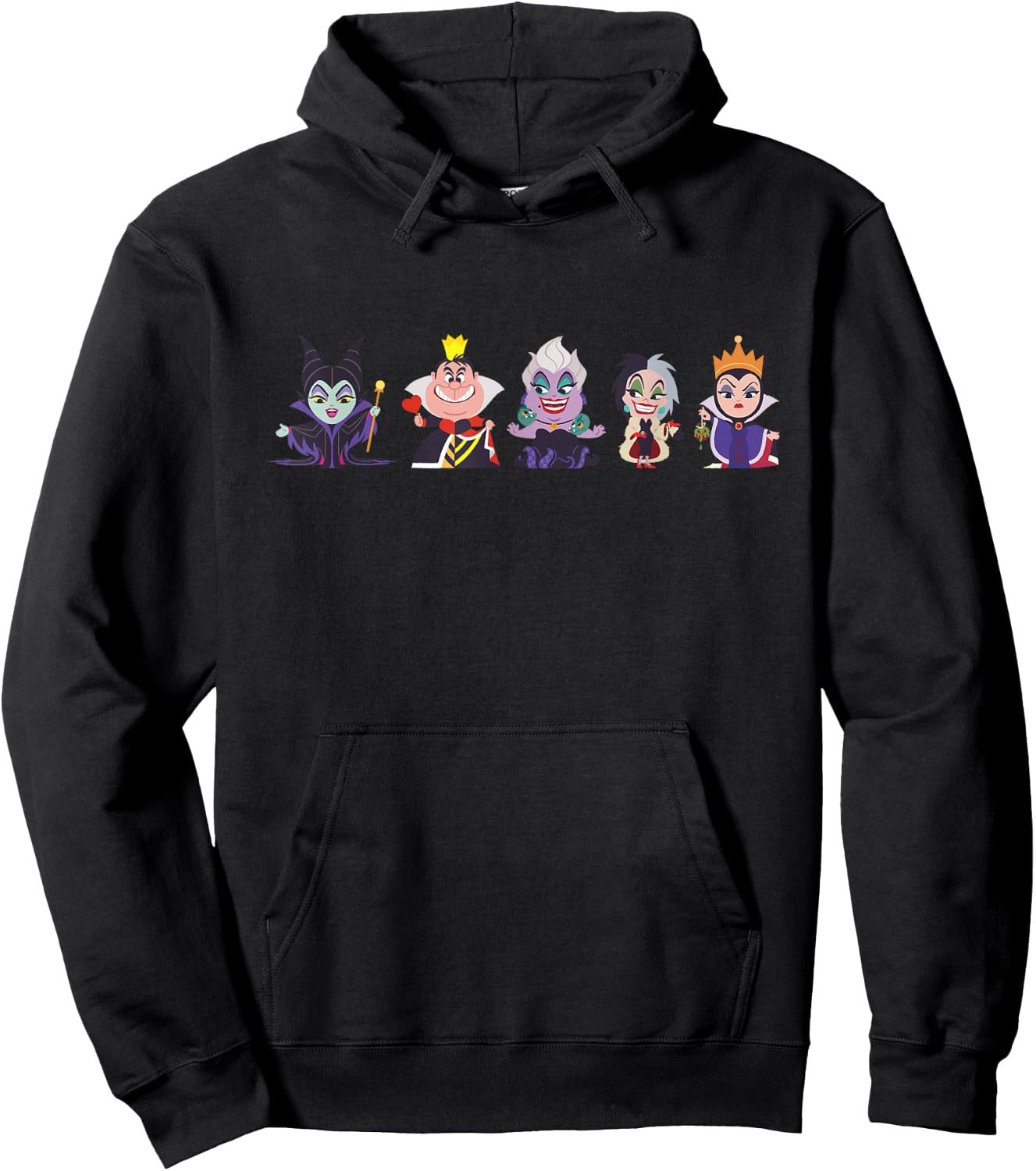 Disney Villains Kawaii Chibi Evil Queens Small Hoodie - Hoodie | Black