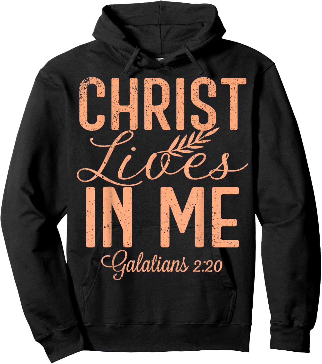 Vintage Christ Lives In Me Galatians 2 20 Hoodie - Hoodie | Black