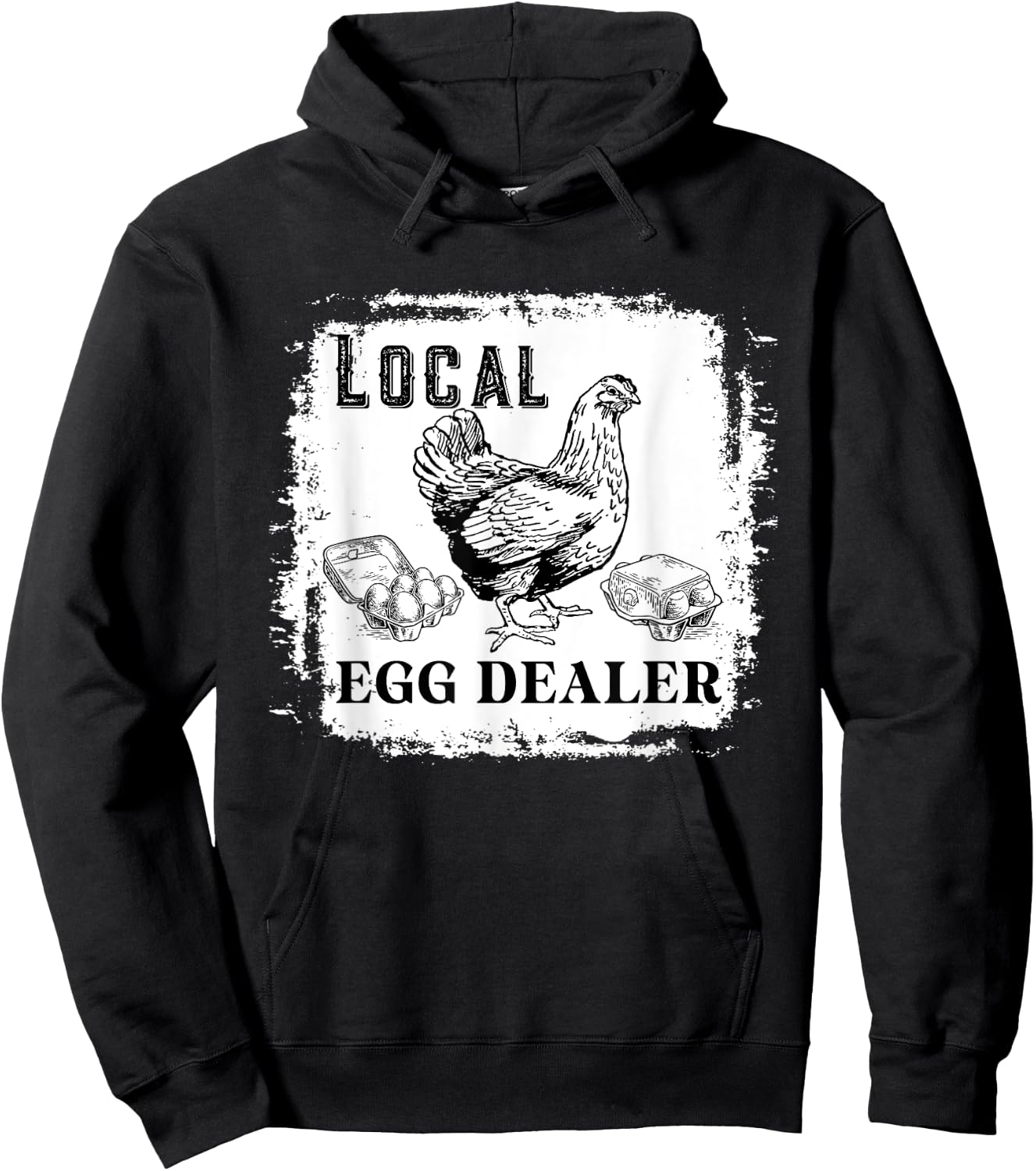 Support Your Local Egg Dealers Farmers Funny Chicken Lover Hoodie - Hoodie | Black