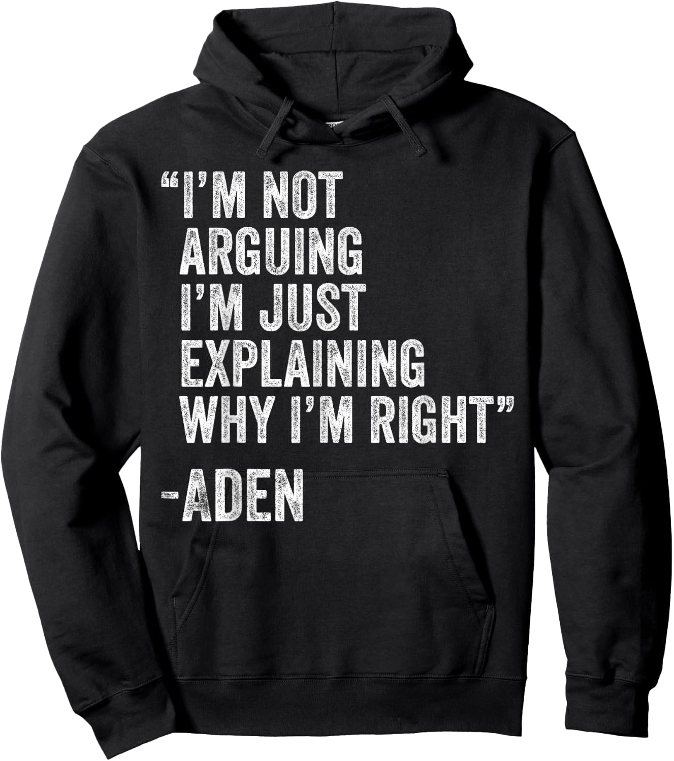 Aden Quote Funny Birthday Custom Name Idea Engineer Hoodie - Hoodie | Black