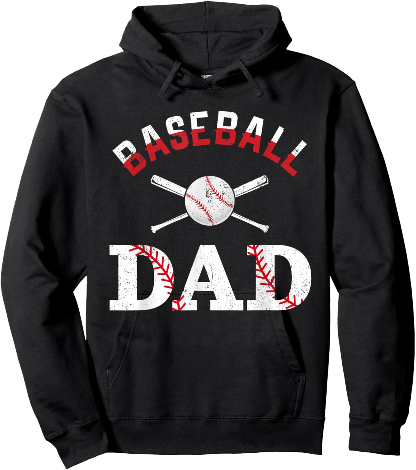 Baseball Dad Happy Fathers Day Shirts Boys Kid Hoodie - Hoodie | Black