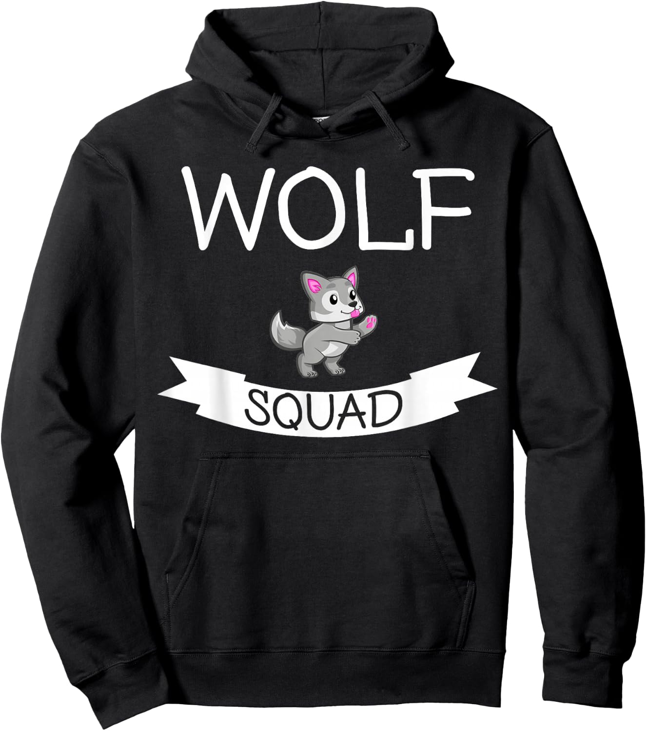 Wolf Squad - Funny Wolf Lover Hoodie - Hoodie | Black
