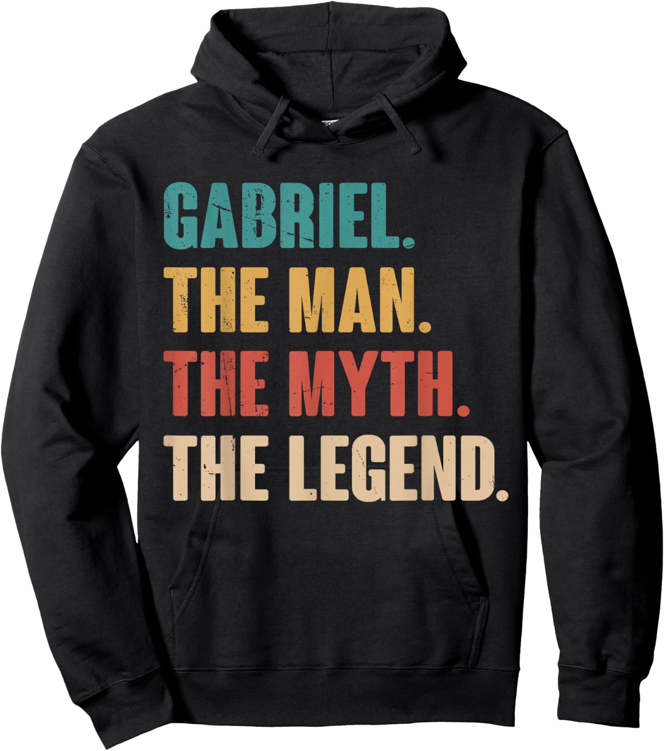 Gabriel The Man The Myth The Legend Retro Gift Gabriel Hoodie - Hoodie | Black