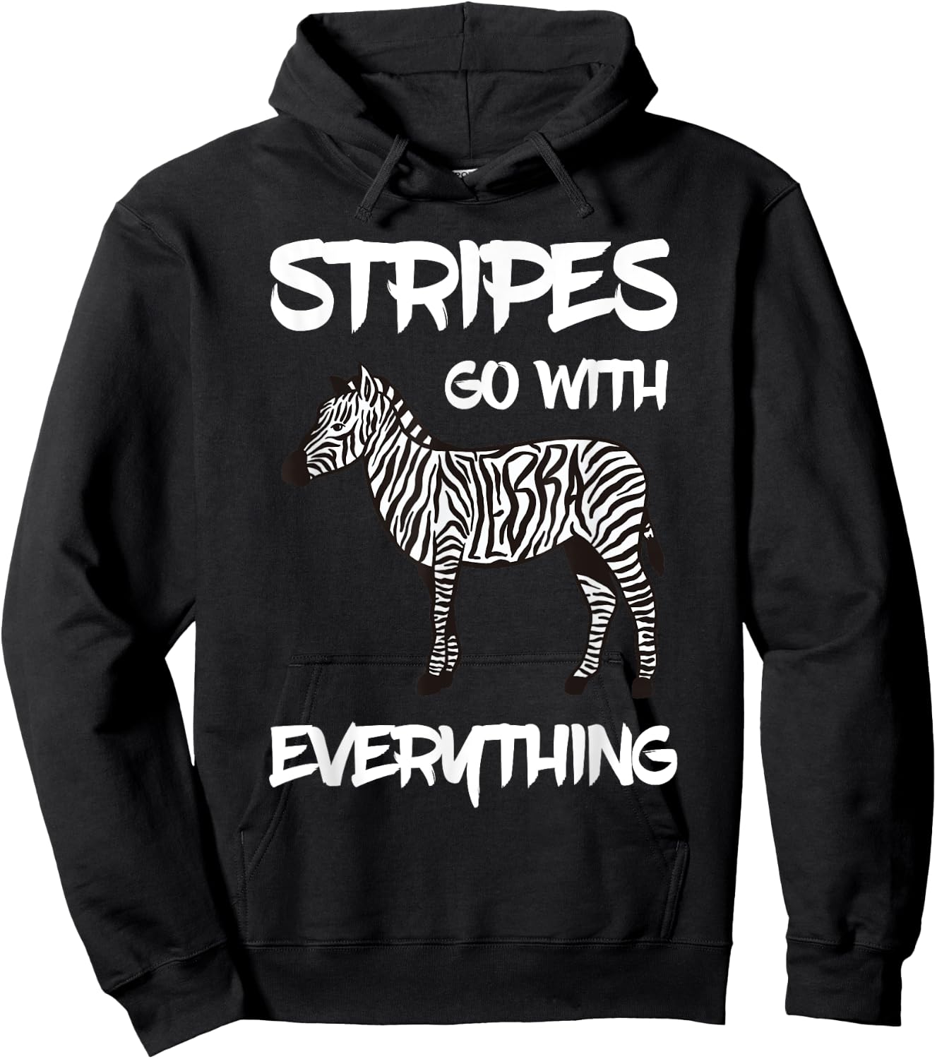 Zebra Stripes Go With Everything Zookeeper Zebra Stripe Hoodie - Hoodie | Black