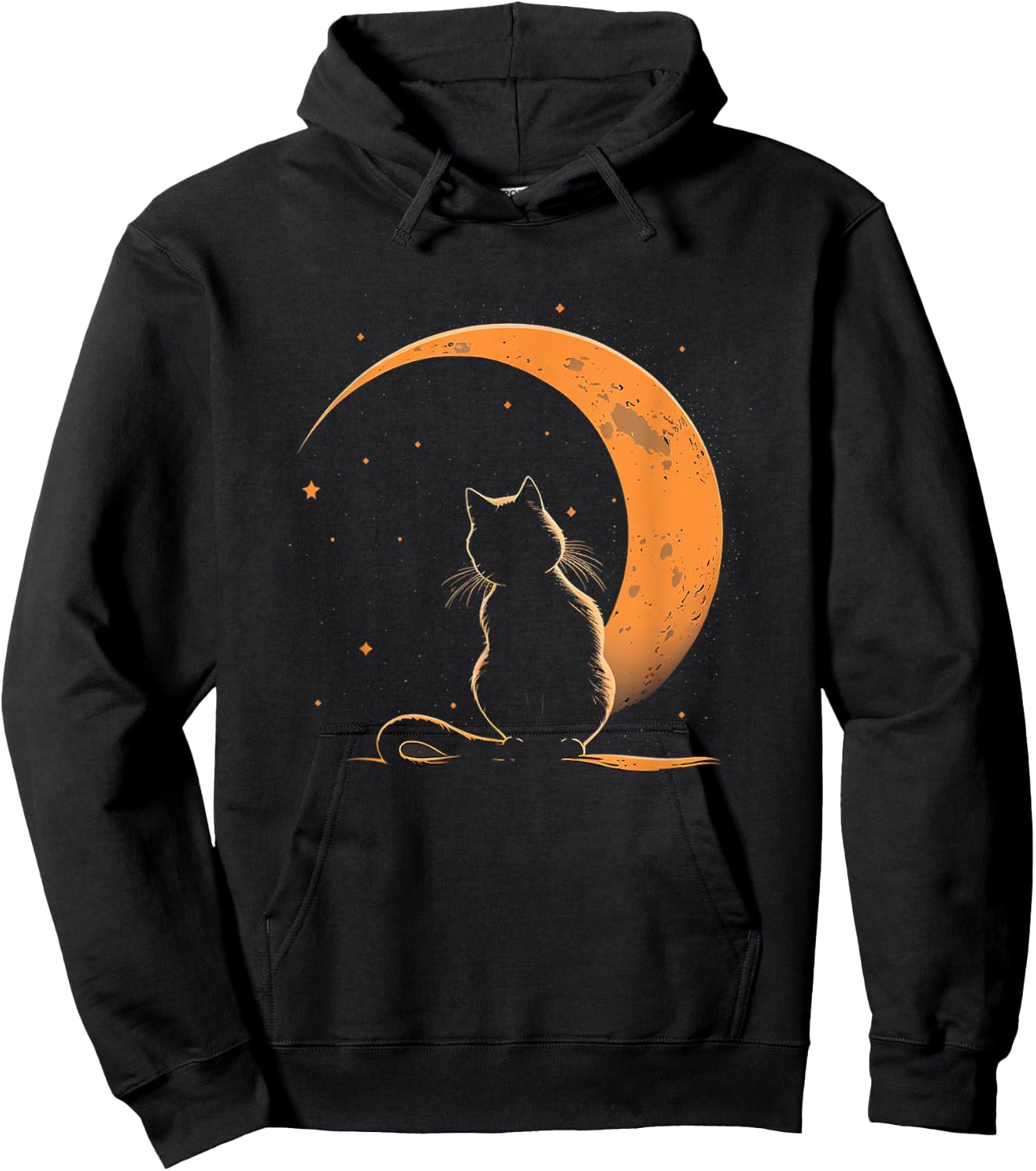 Cat Crescent Black Moon Sailor Hoodie - Hoodie | Black
