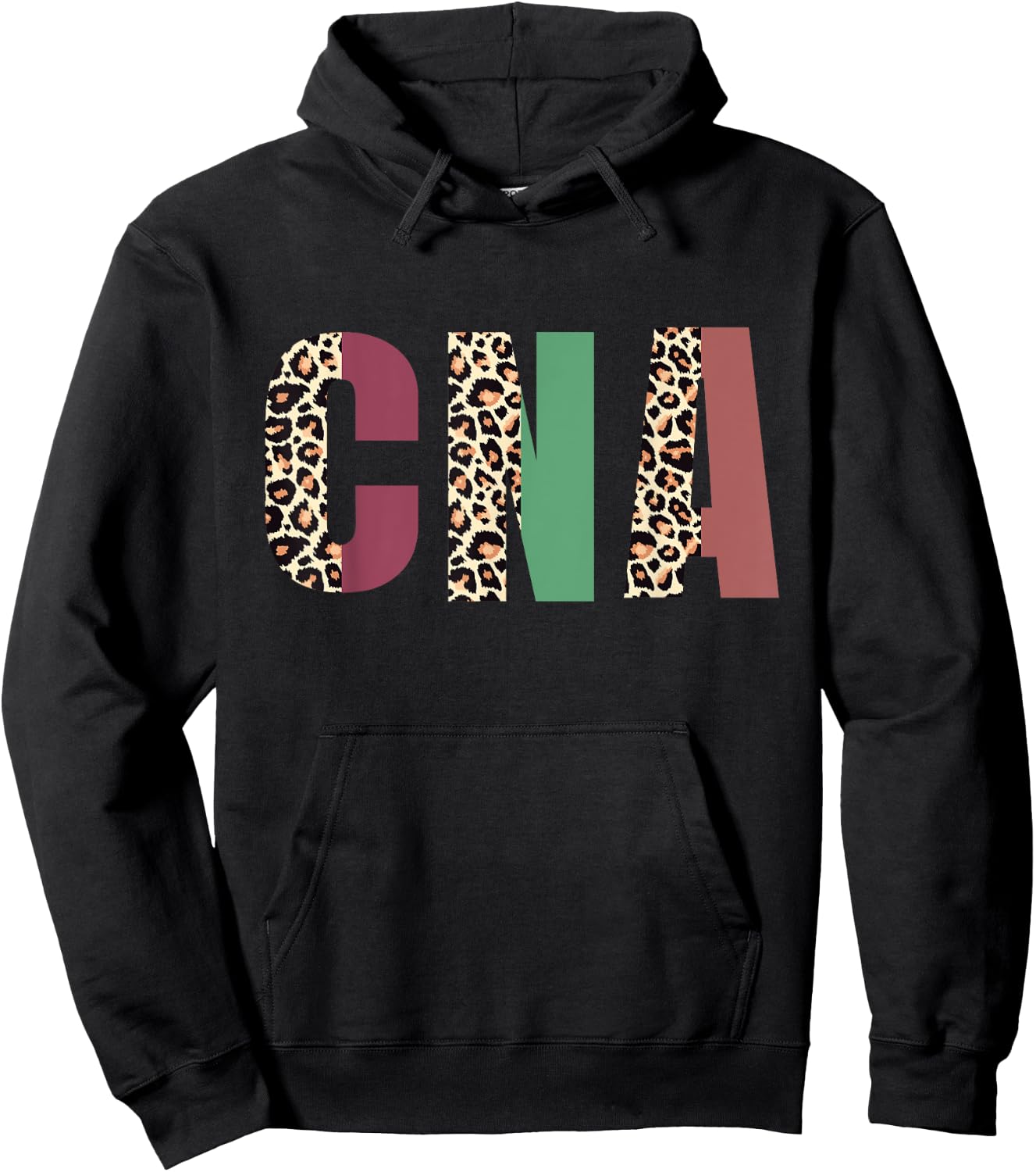 Funny Leopard Nursing Cna, Certified Nursing Assistant Hoodie - Hoodie | Black